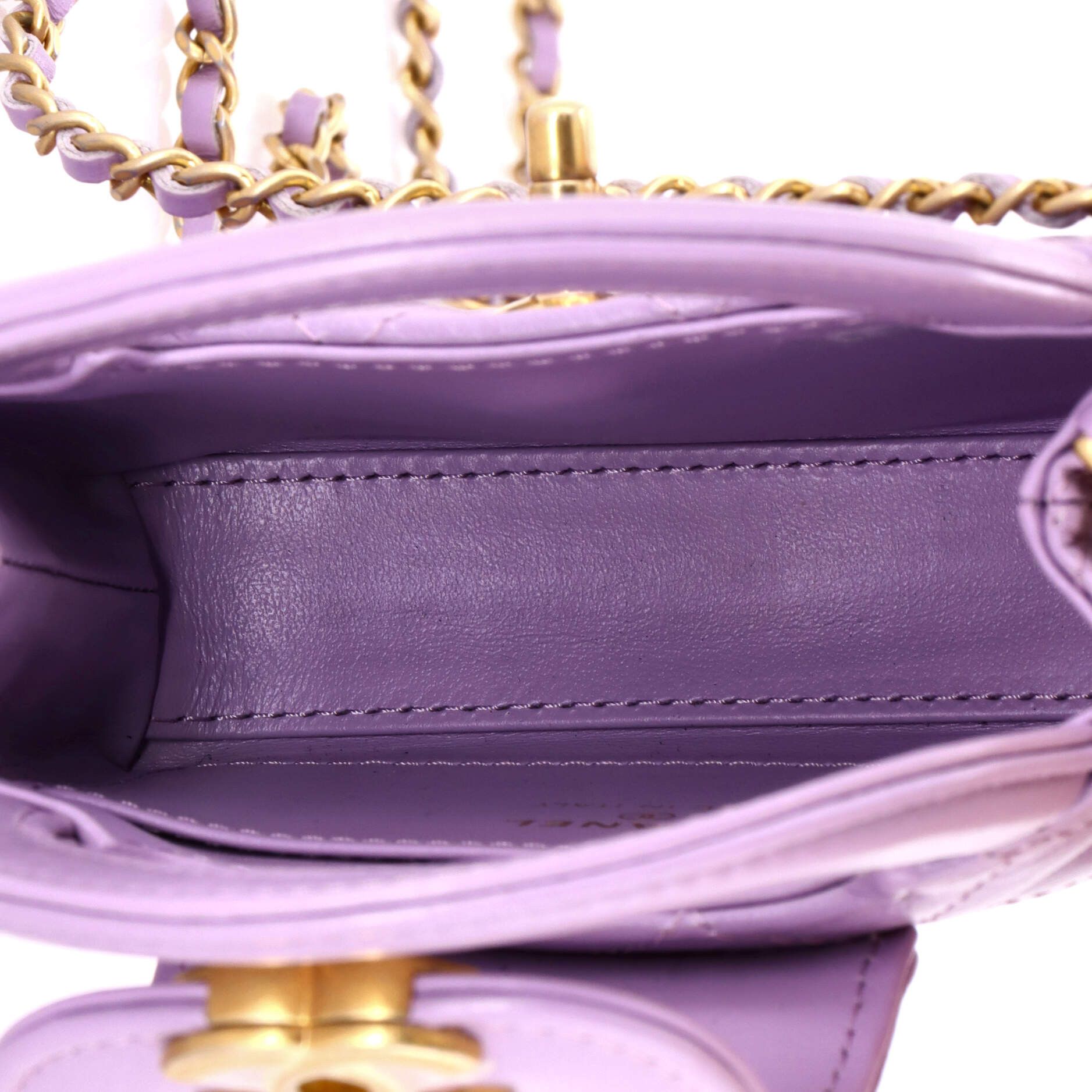 Chanel Kelly Top Handle Shopping Bag Quilted Shiny Aged Calfskin Na Size ONE SIZE - 4 Thumbnail