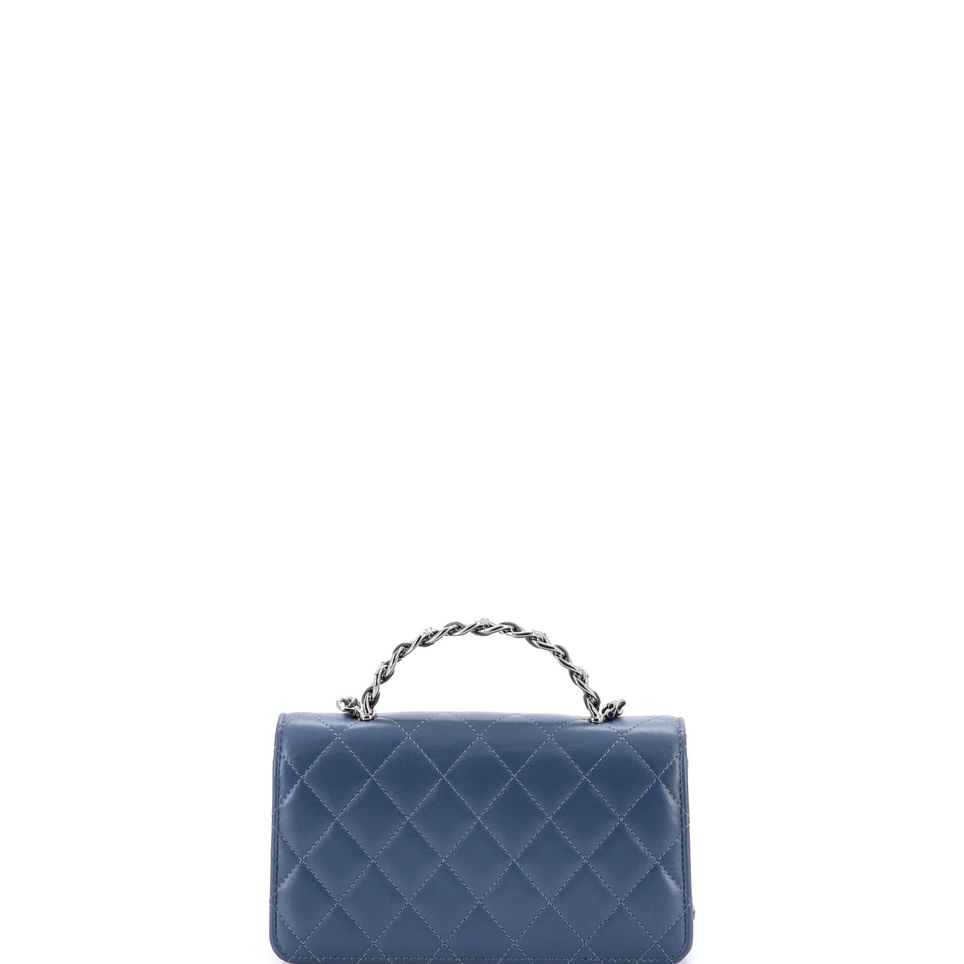 Chanel Top Handle Phone Holder with Chain Quilted Shiny Calfskin wi Size ONE SIZE - 2 Thumbnail