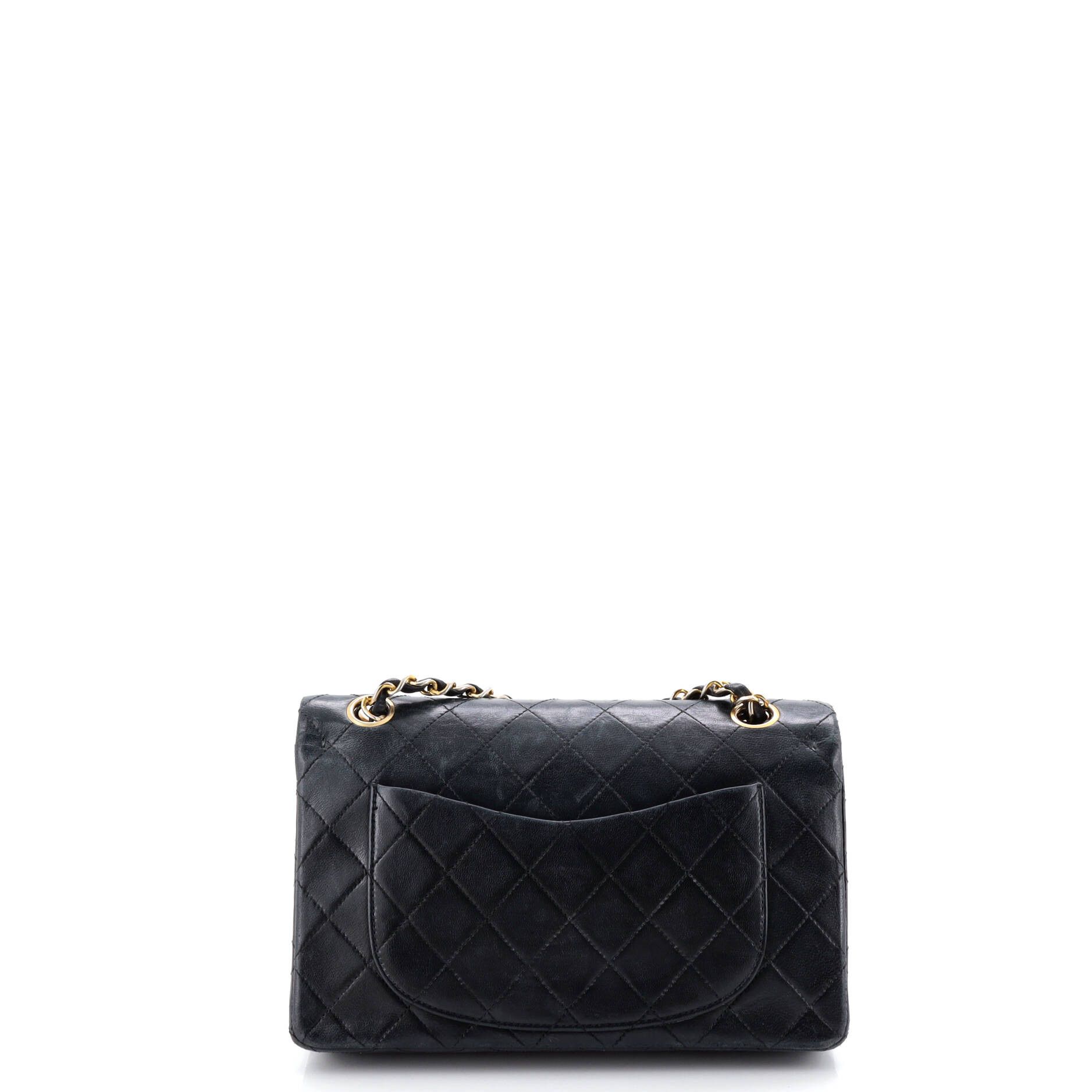 Chanel Vintage Classic Double Flap Bag Quilted Lambskin Small Size ONE SIZE - 2 Thumbnail
