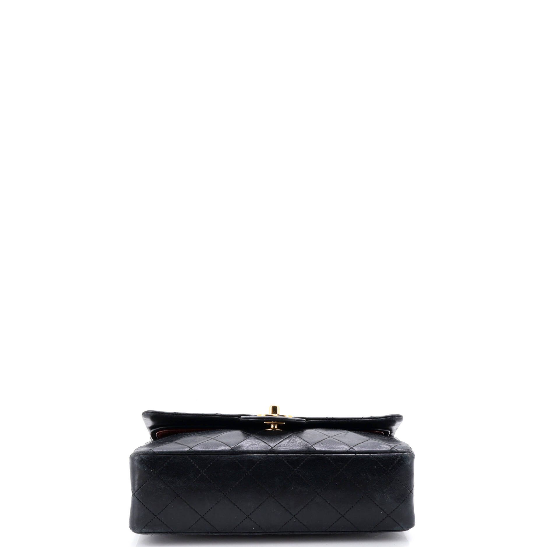 Chanel Vintage Classic Double Flap Bag Quilted Lambskin Small Size ONE SIZE - 3 Thumbnail