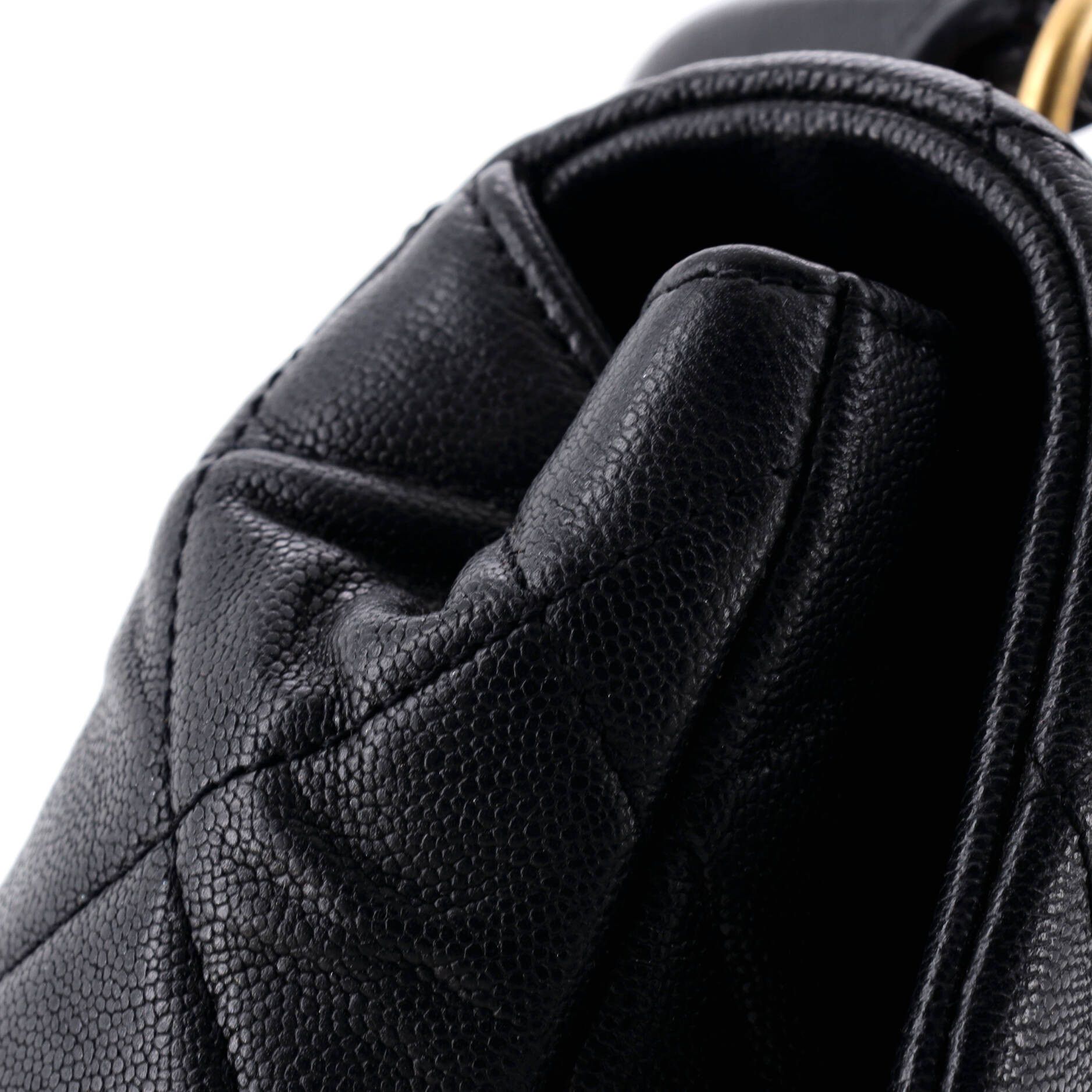 Chanel Square Top Handle Flap Bag Quilted Shiny Caviar Mini Size ONE SIZE - 5 Thumbnail