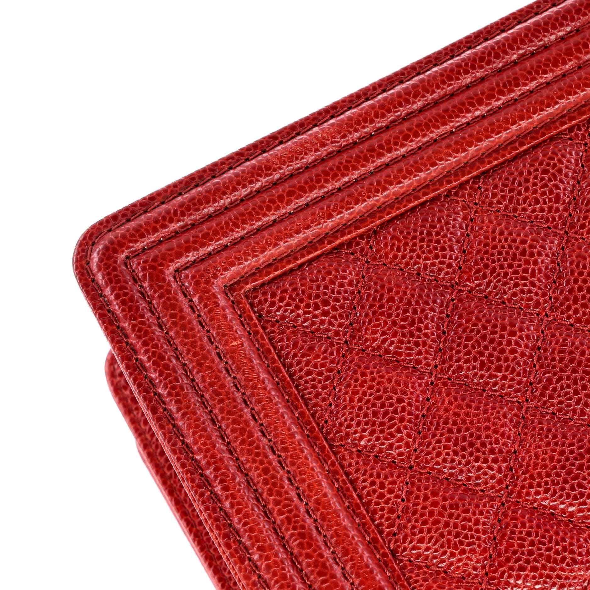 Chanel Boy Flap Bag Quilted Caviar Old Medium Size ONE SIZE - 7 Thumbnail