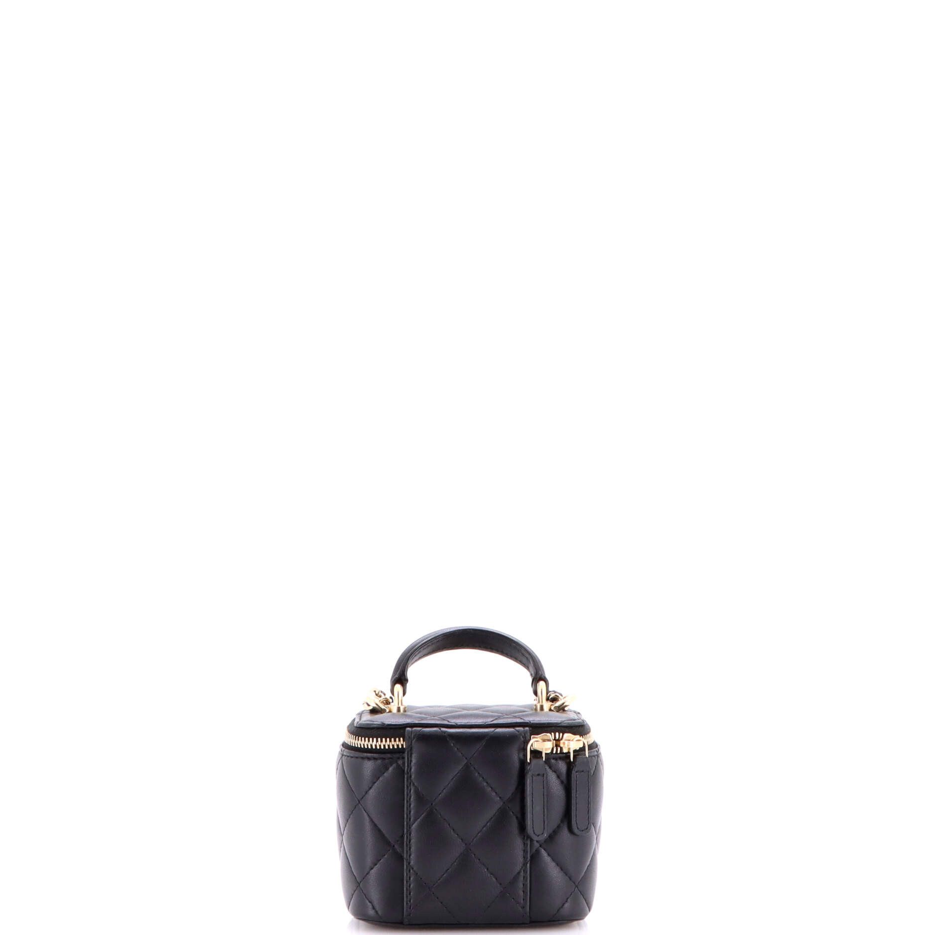 Chanel Classic Top Handle Vanity Case with Chain Quilted Lambskin M Size ONE SIZE - 2 Thumbnail