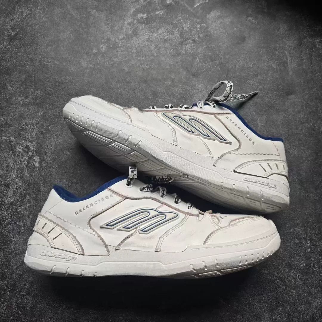 Balenciaga Balenciaga Hamptons Sneakers White Blue Size 40 Size US 7 / EU 40 - 3 Thumbnail