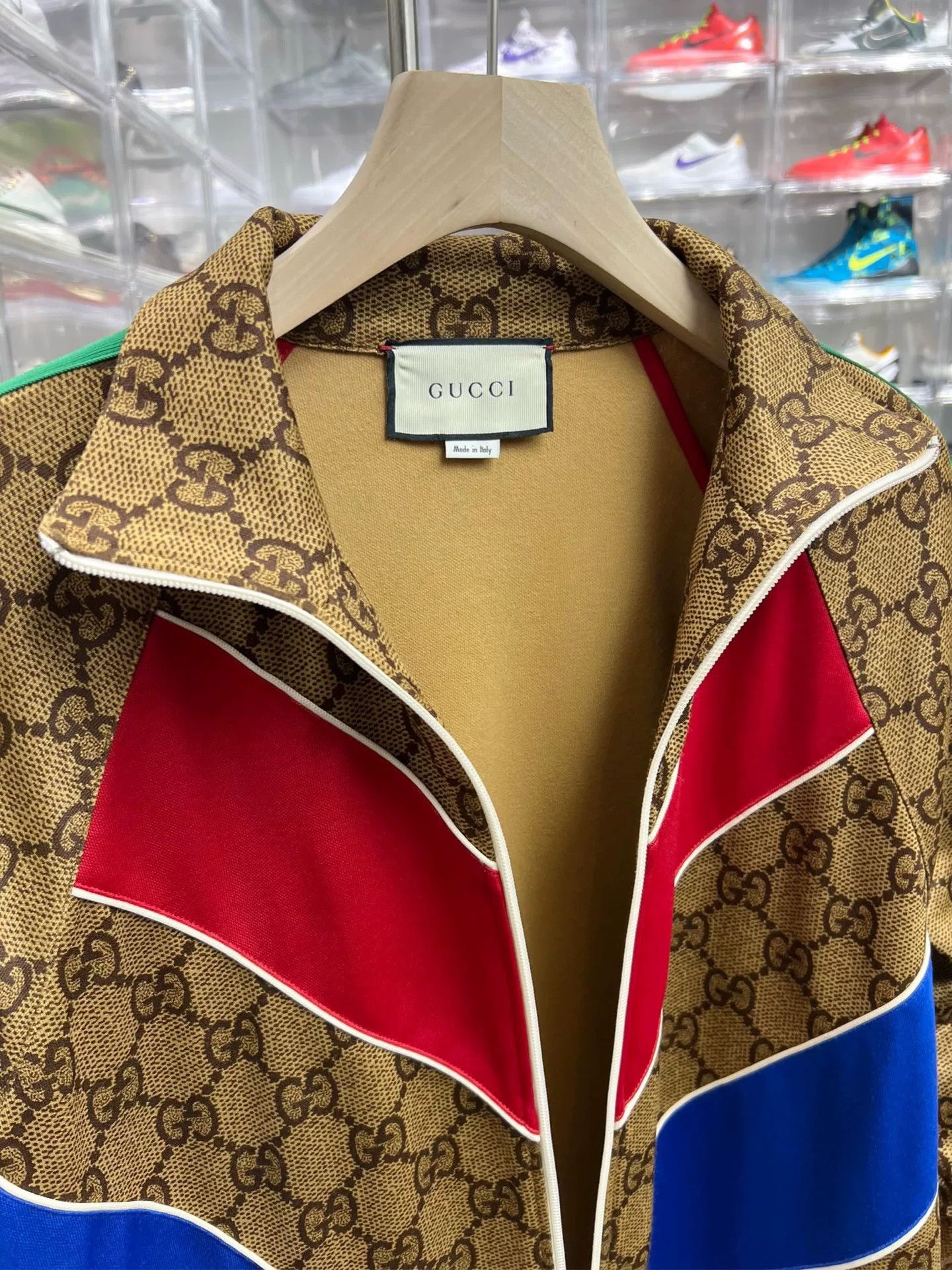 Gucci GUCCI Red Blue Striped Zip Jacket Size US M / EU 48-50 / 2 - 8 Thumbnail