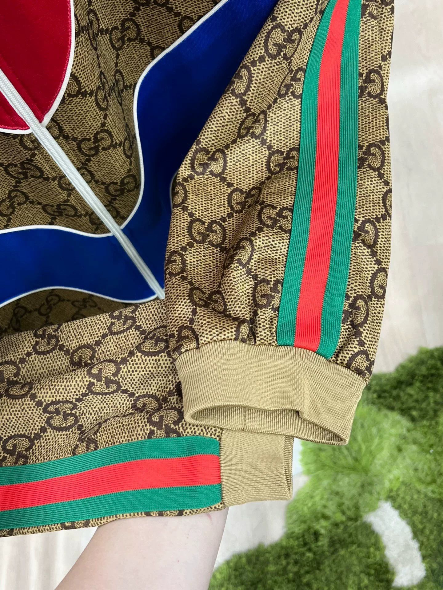 Gucci GUCCI Red Blue Striped Zip Jacket Size US M / EU 48-50 / 2 - 3 Thumbnail