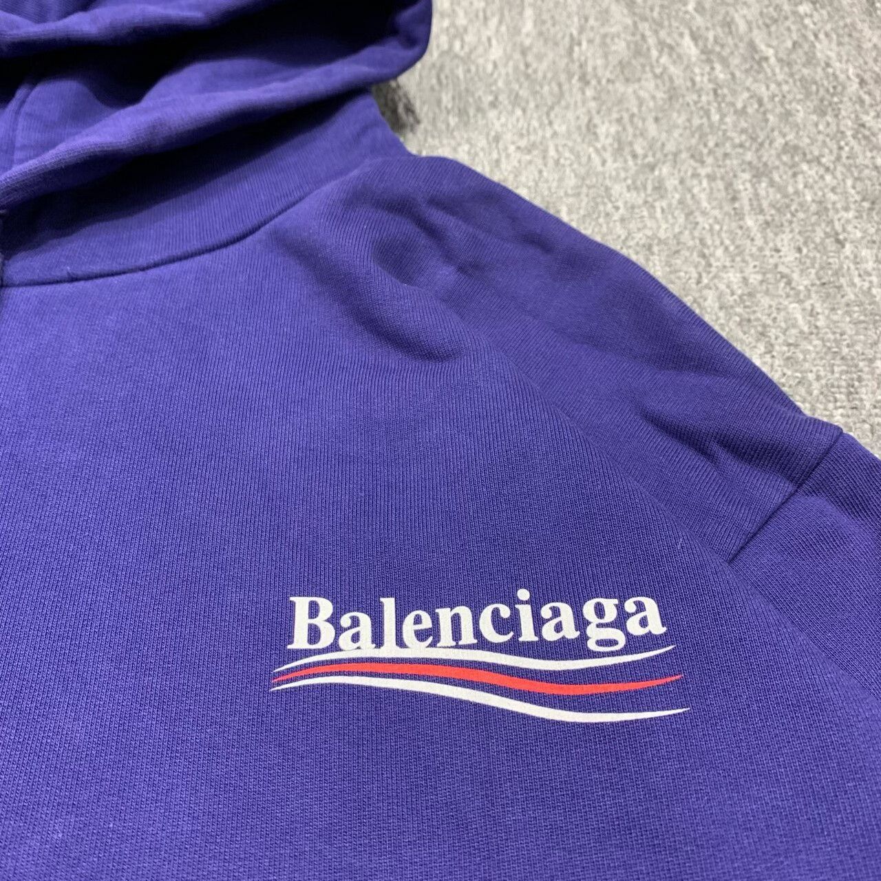 Balenciaga Balenciaga Blue Hoodie Sweatshirt M Size Size US M / EU 48-50 / 2 - 6 Thumbnail