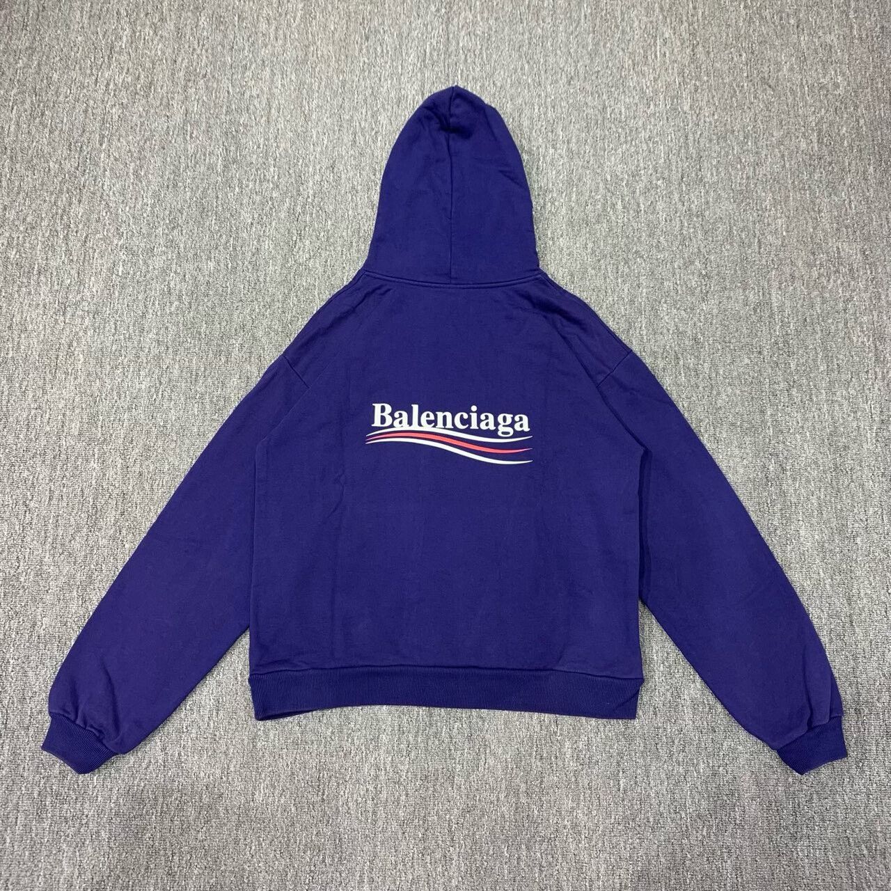 Balenciaga Balenciaga Blue Hoodie Sweatshirt M Size Size US M / EU 48-50 / 2 - 2 Thumbnail
