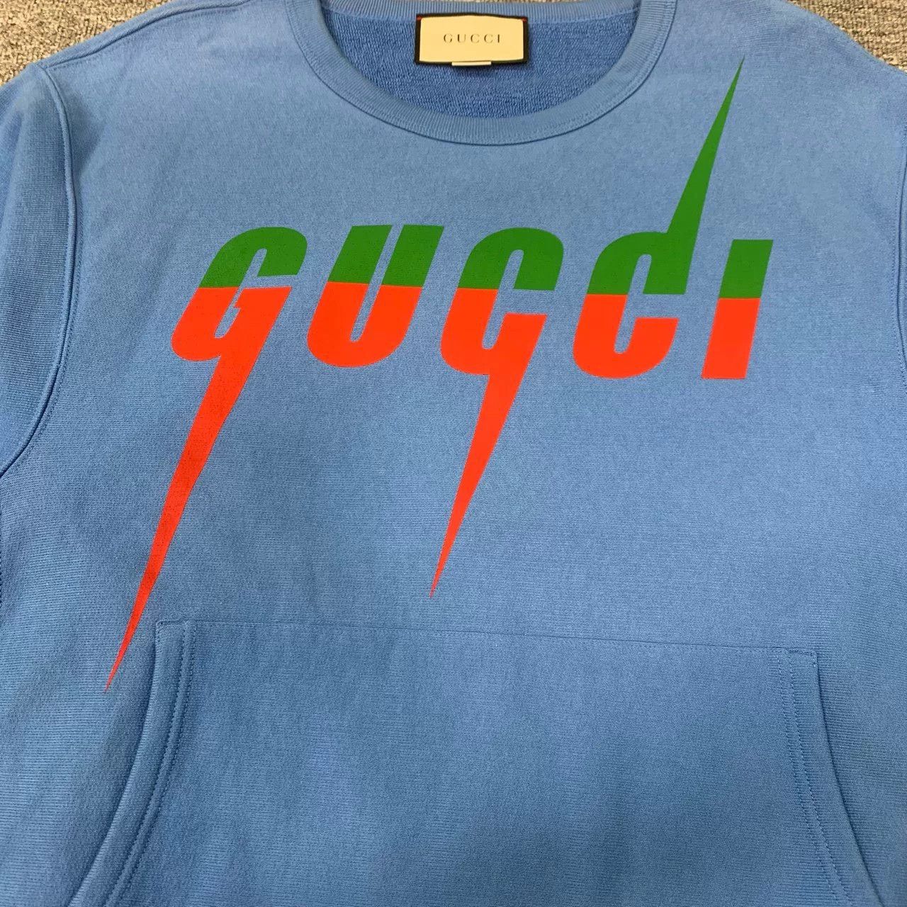 Gucci Gucci Blue Lightning Logo Hoodie Medium Size US M / EU 48-50 / 2 - 6 Thumbnail