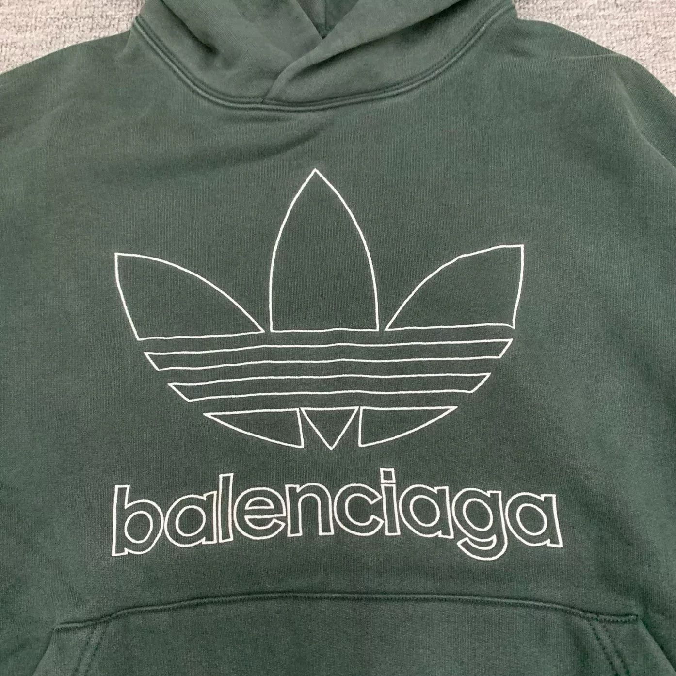 Balenciaga Balenciaga x Adidas Green Logo Hoodie Size US S / EU 44-46 / 1 - 6 Thumbnail