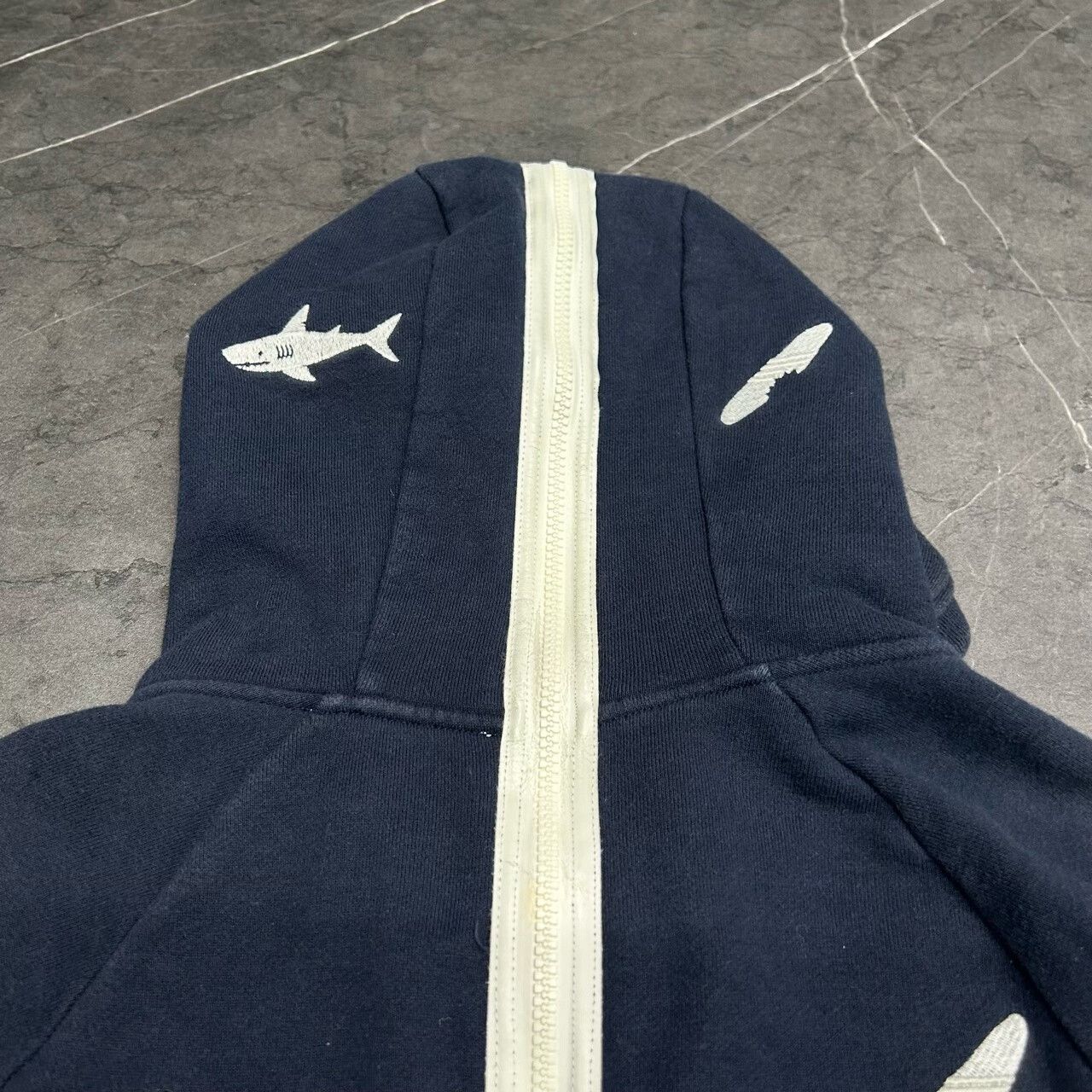 Thom Browne Thom Browne Shark Zip Hoodie Navy Blue Size US XL / EU 56 / 4 - 5 Thumbnail