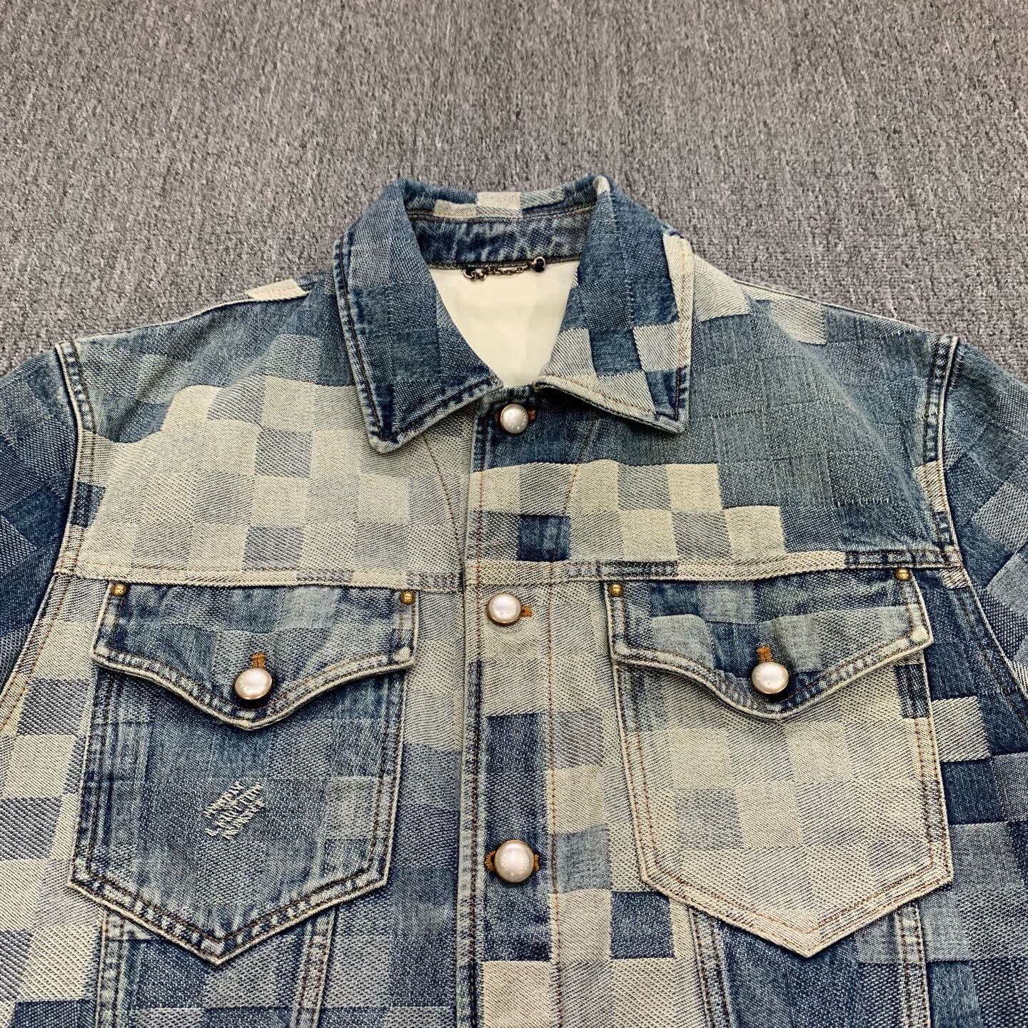 Louis Vuitton Louis Vuitton Blue Mosaic Denim Jacket Size US M / EU 48-50 / 2 - 7 Thumbnail