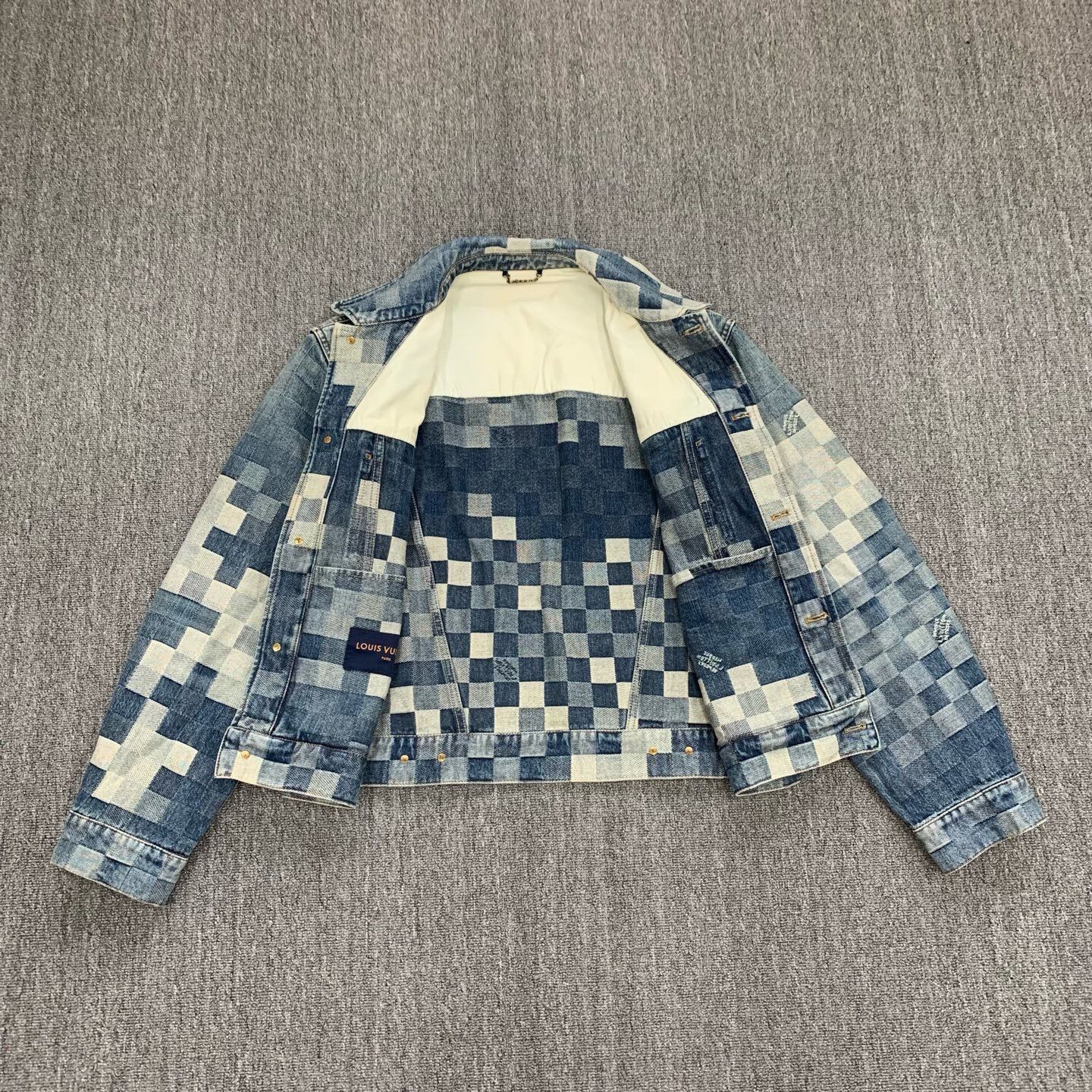 Louis Vuitton Louis Vuitton Blue Mosaic Denim Jacket Size US M / EU 48-50 / 2 - 6 Thumbnail