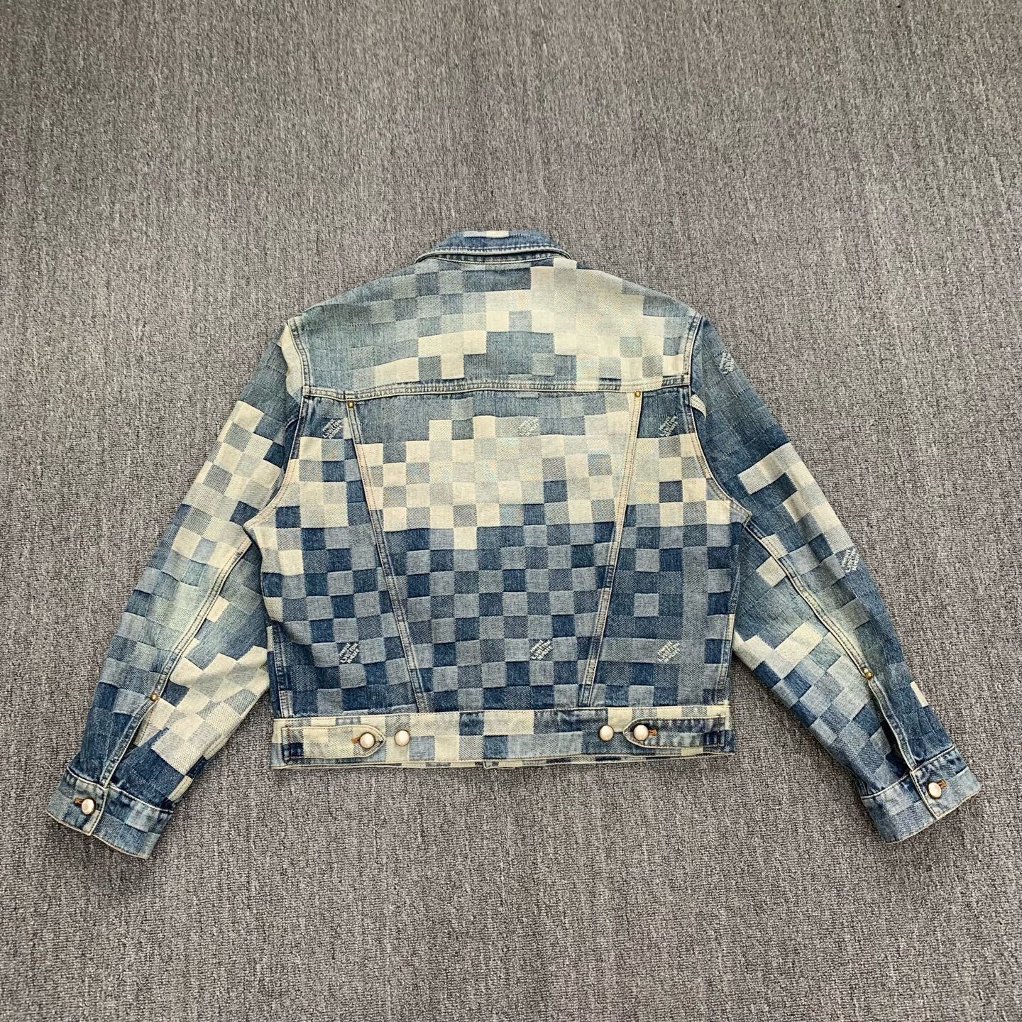 Louis Vuitton Louis Vuitton Blue Mosaic Denim Jacket Size US M / EU 48-50 / 2 - 2 Thumbnail