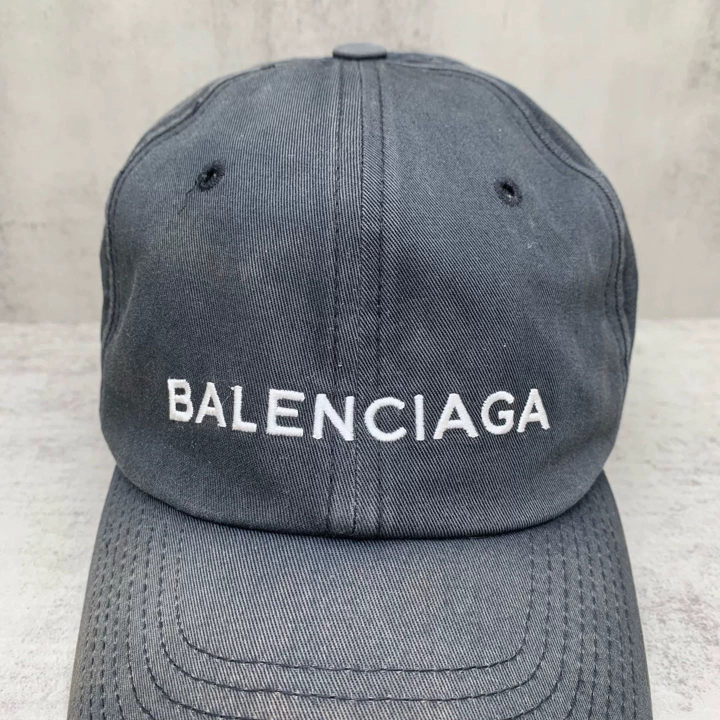 Balenciaga Balenciaga Black Washed Cap in Size L Size ONE SIZE - 6 Thumbnail