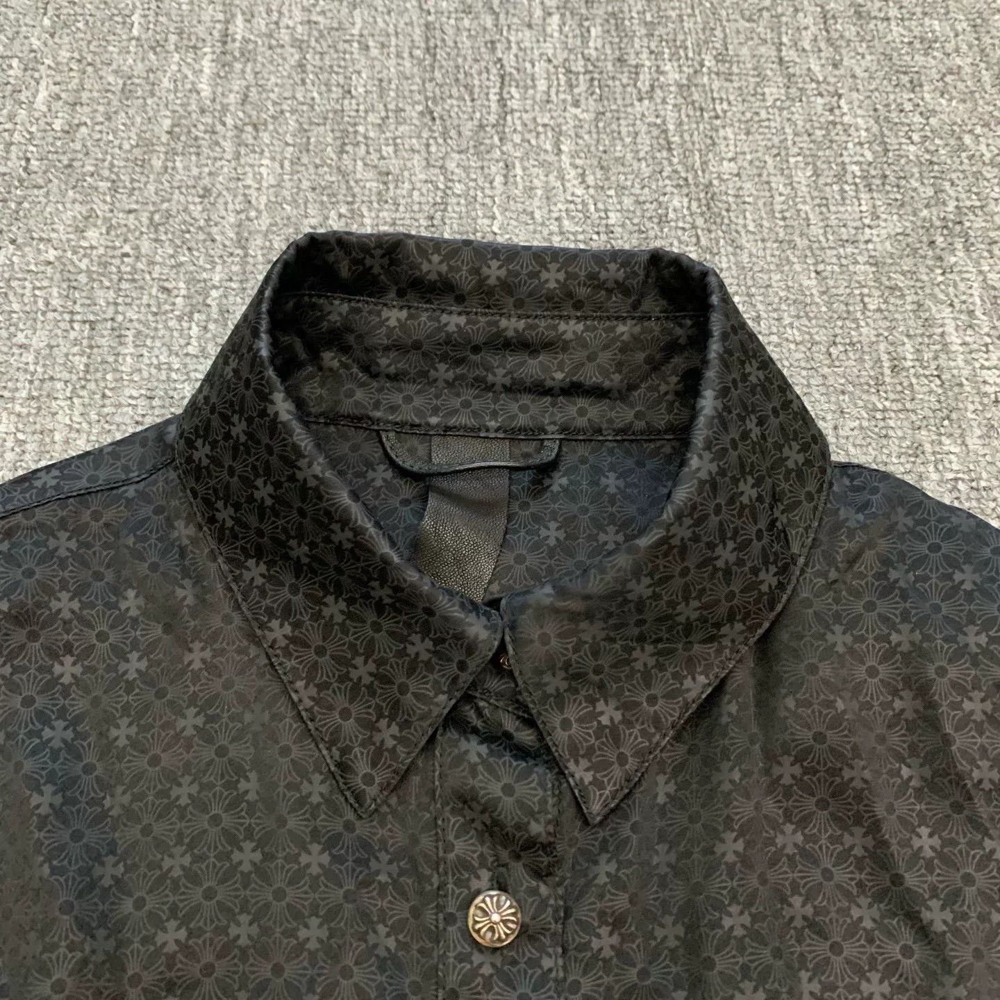 Chrome Hearts Black Silk Floral Print Silk Shirt Jacket Size US S / EU 44-46 / 1 - 9 Thumbnail