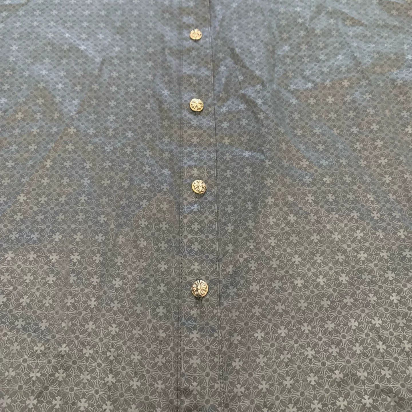 Chrome Hearts Black Silk Floral Print Silk Shirt Jacket Size US S / EU 44-46 / 1 - 7 Thumbnail