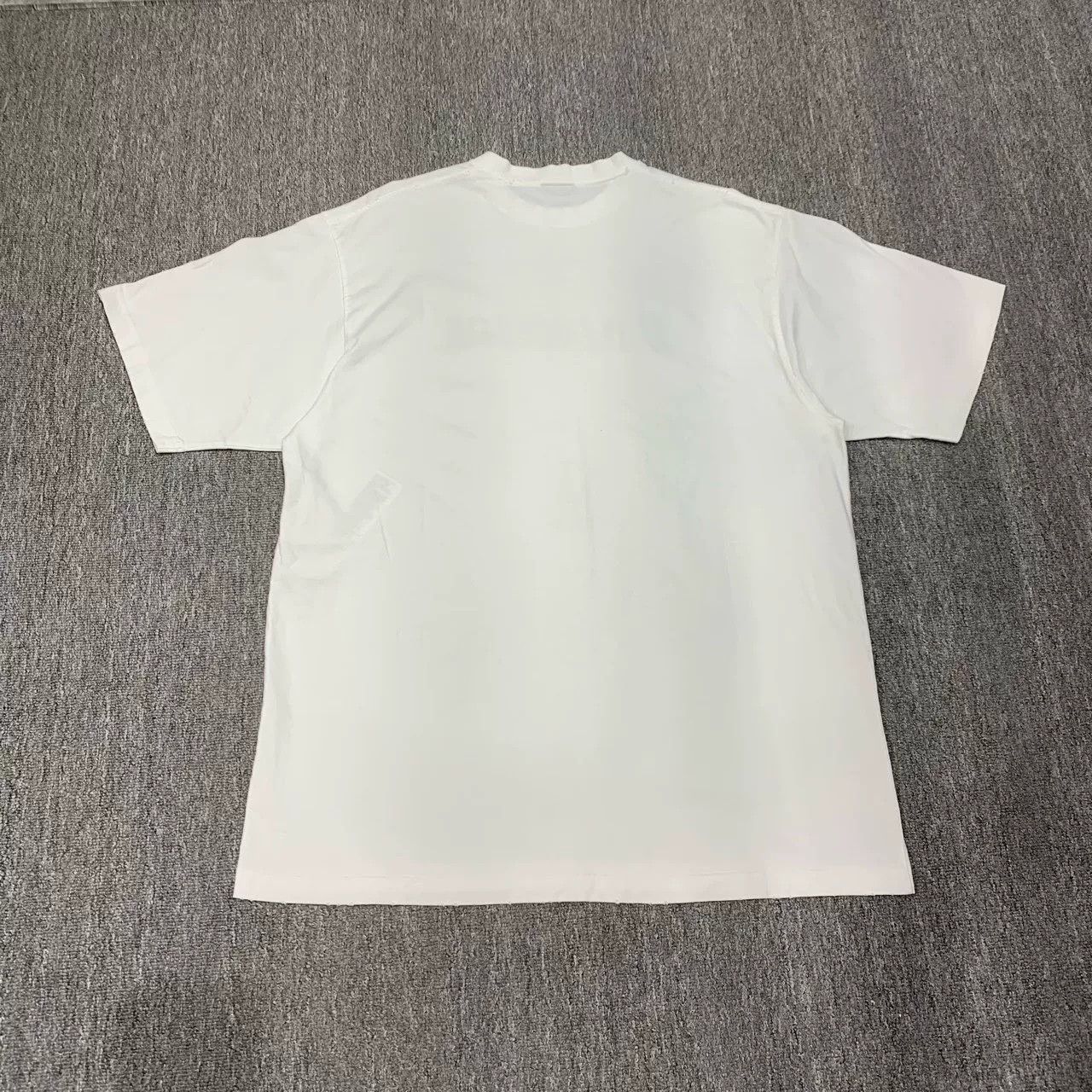 Balenciaga Balenciaga White Distressed Logo T-Shirt Size US XXS / EU 40 - 2 Thumbnail