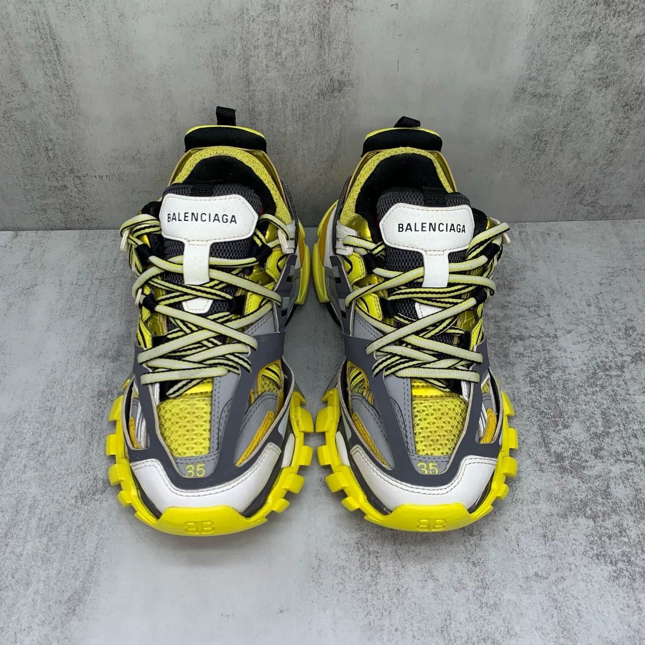 Balenciaga Balenciaga Track Sneakers Gray Yellow Size 35 Size US 5 / EU 37 - 4 Thumbnail