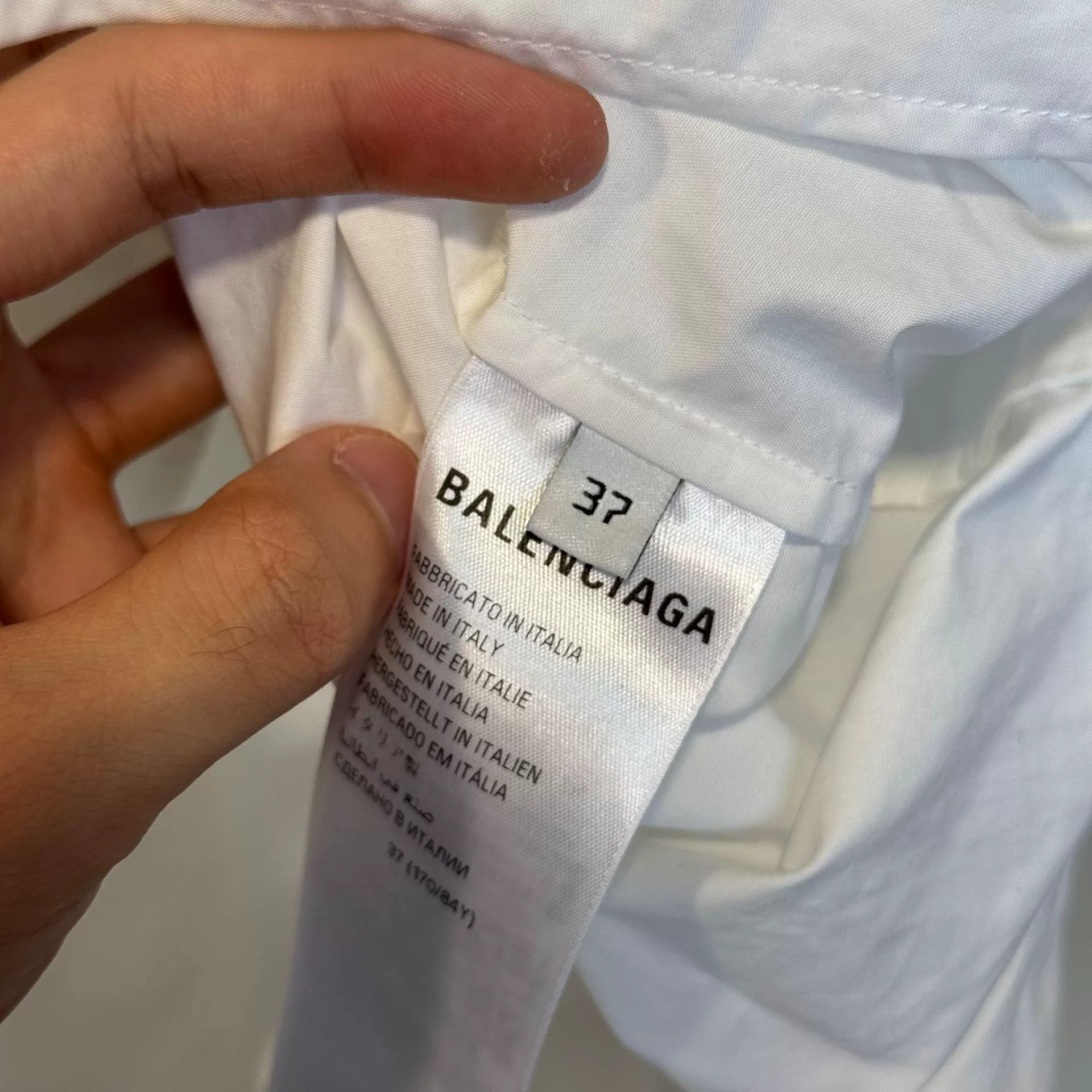 Balenciaga Balenciaga White Short Sleeve Shirt Size US S / EU 44-46 / 1 - 5 Thumbnail