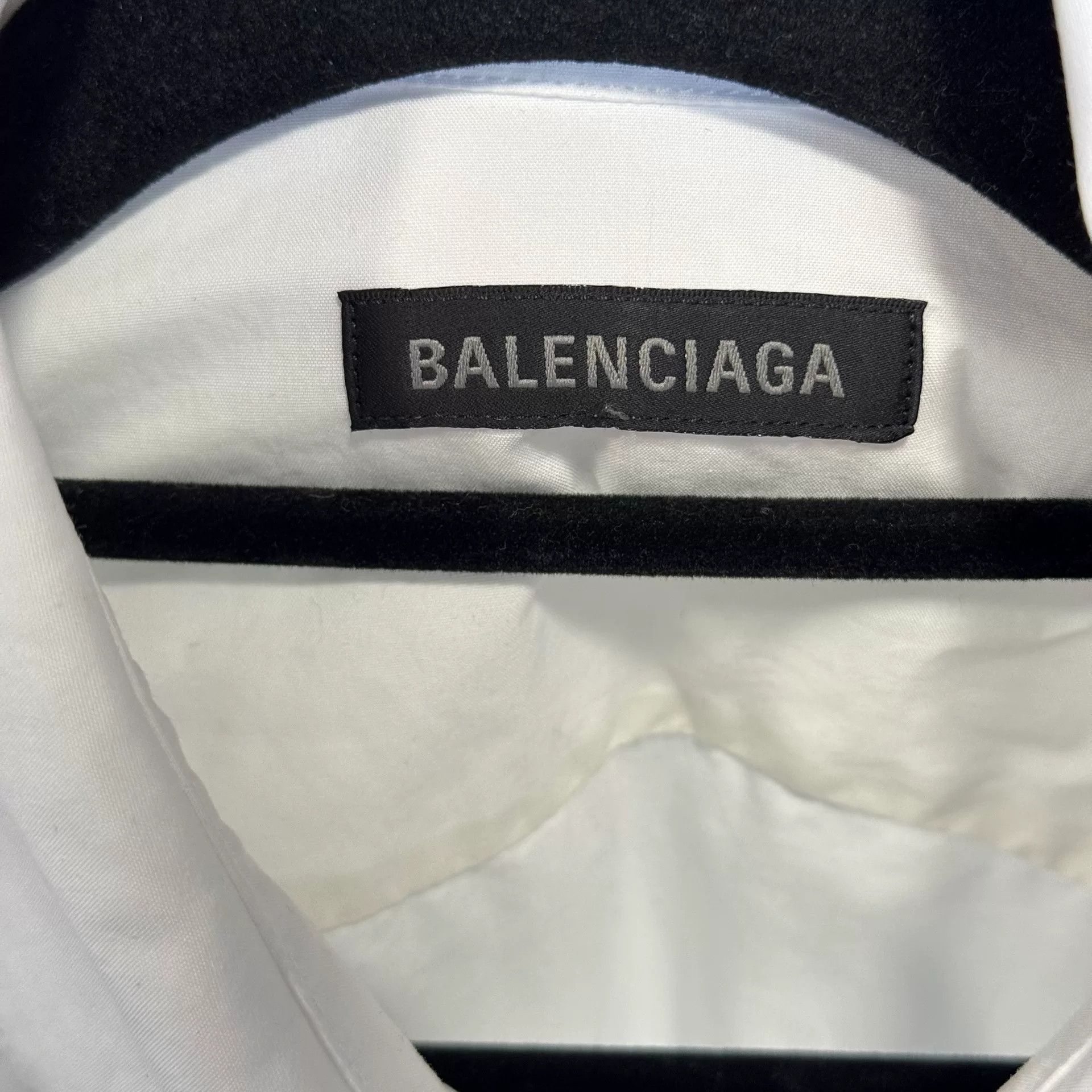 Balenciaga Balenciaga White Short Sleeve Shirt Size US S / EU 44-46 / 1 - 4 Thumbnail