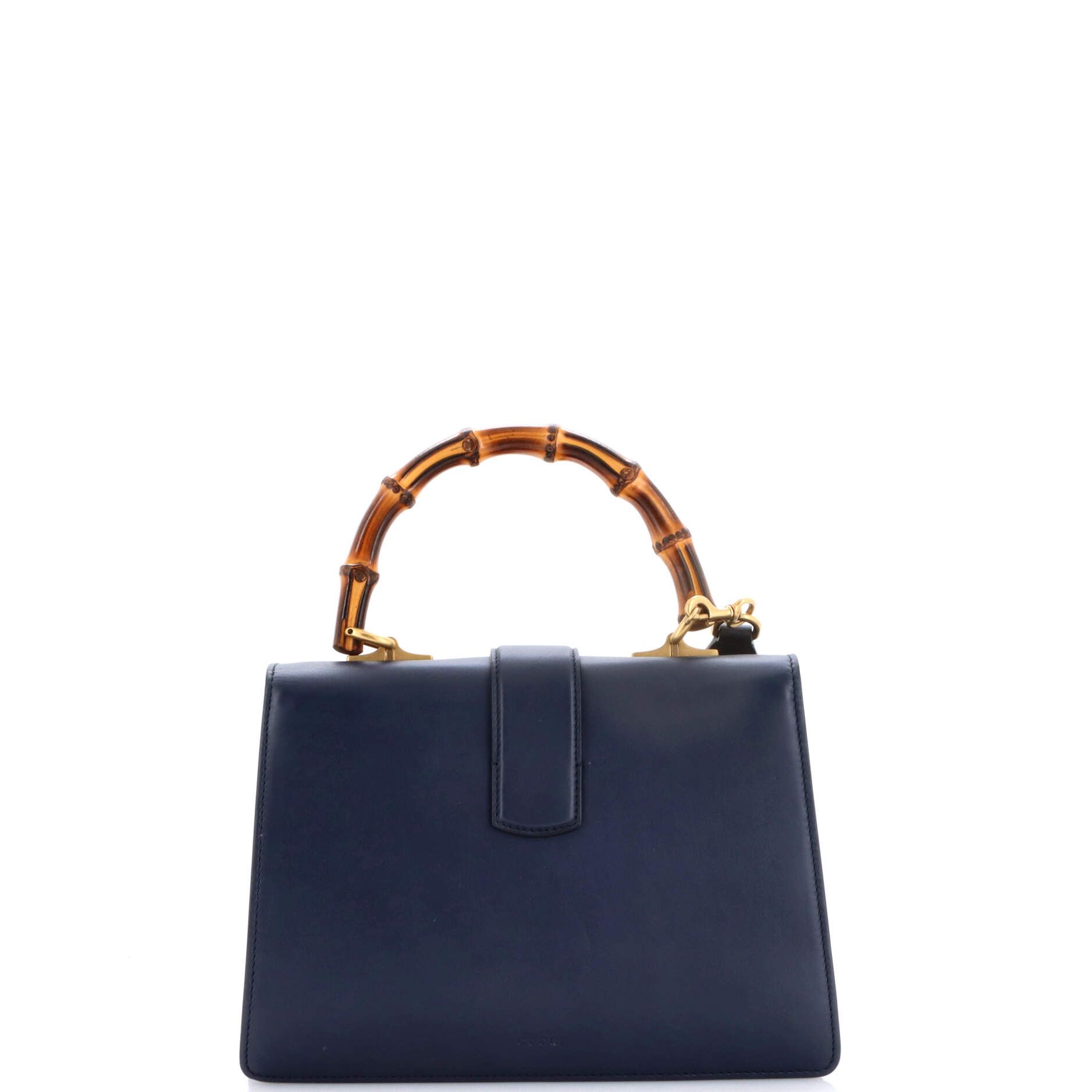 Dionysus Bamboo Top Handle Bag Colorblock Leather Medium