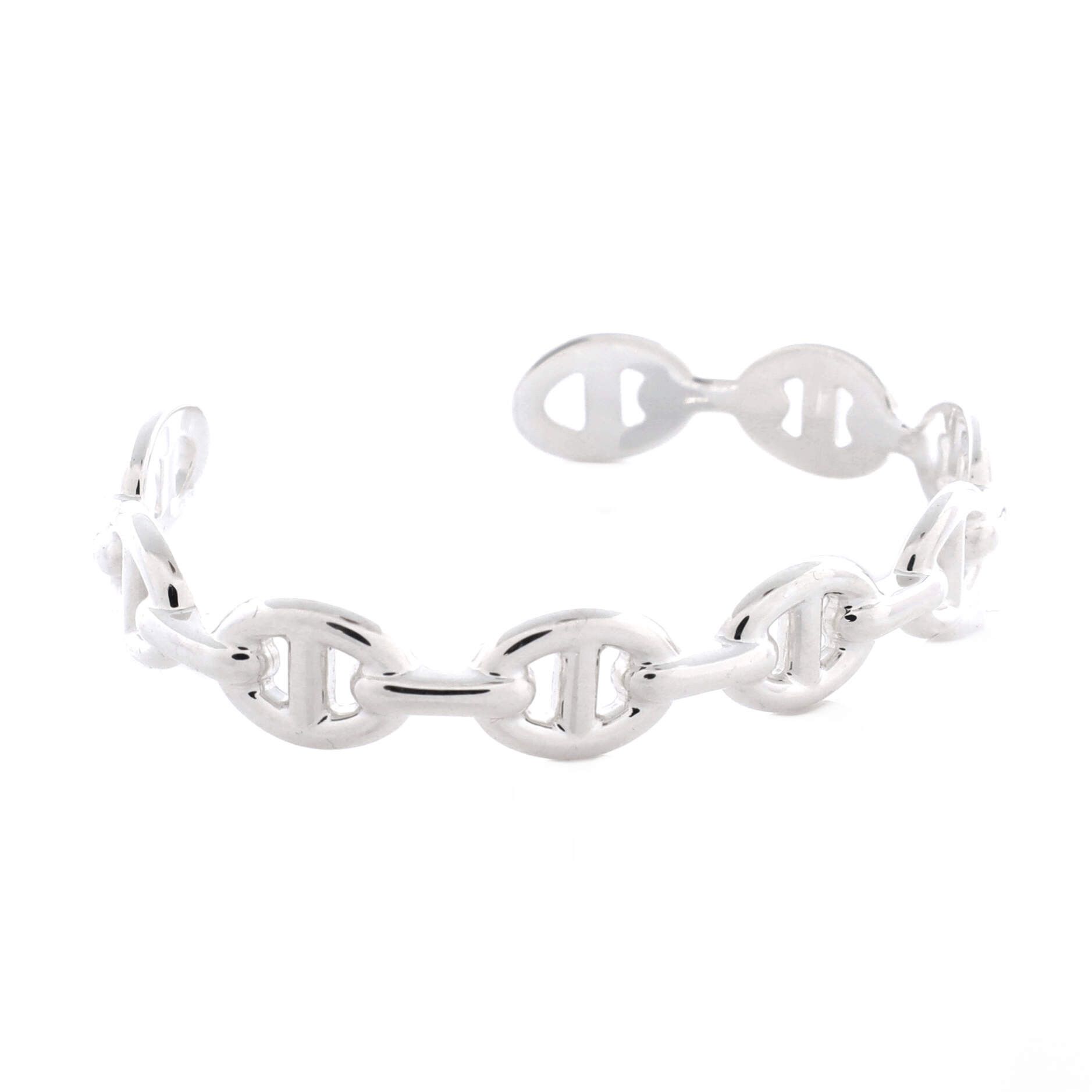 Hermes Chaine d'Ancre Enchainee Cuff Bracelet Sterling Silver Mediu Size ONE SIZE - 2 Thumbnail