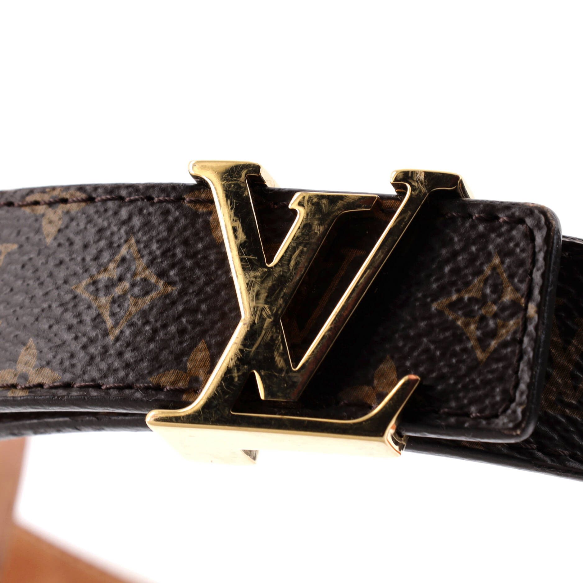 Louis Vuitton LV Initiales Belt Monogram Canvas Thin Size ONE SIZE - 3 Thumbnail