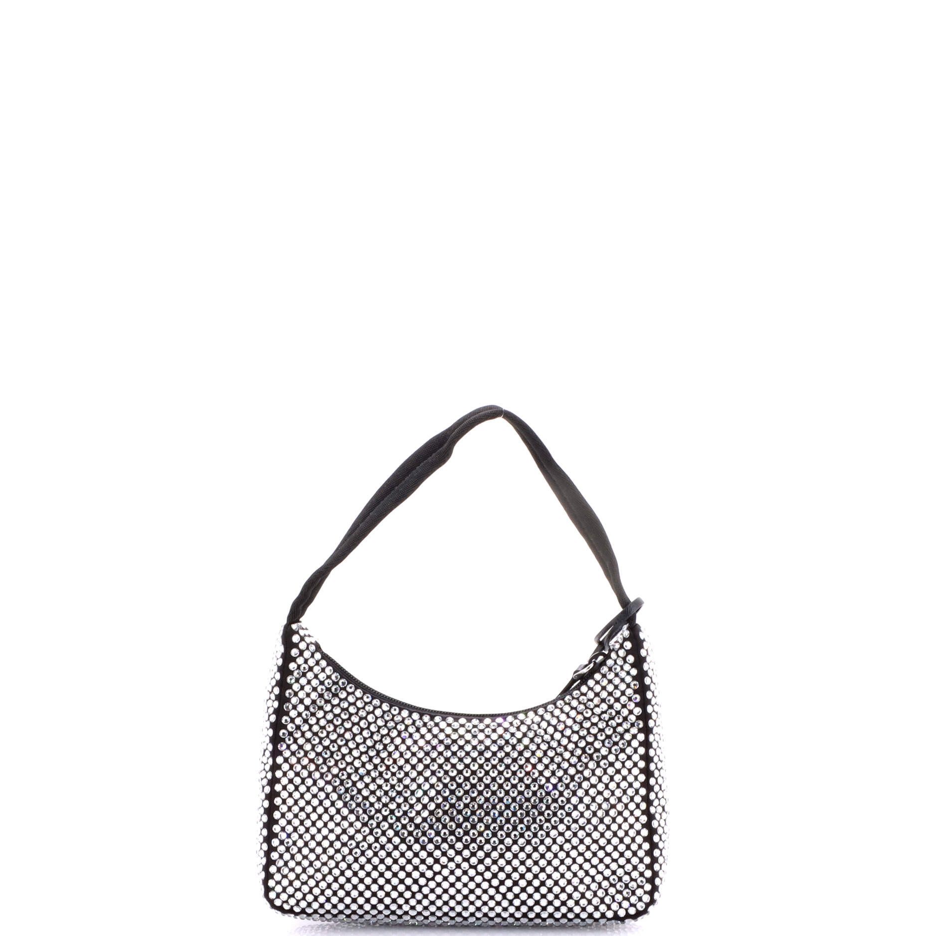 Prada Re-Edition 2000 Hobo Crystal Embellished Satin Mini Size ONE SIZE - 2 Thumbnail