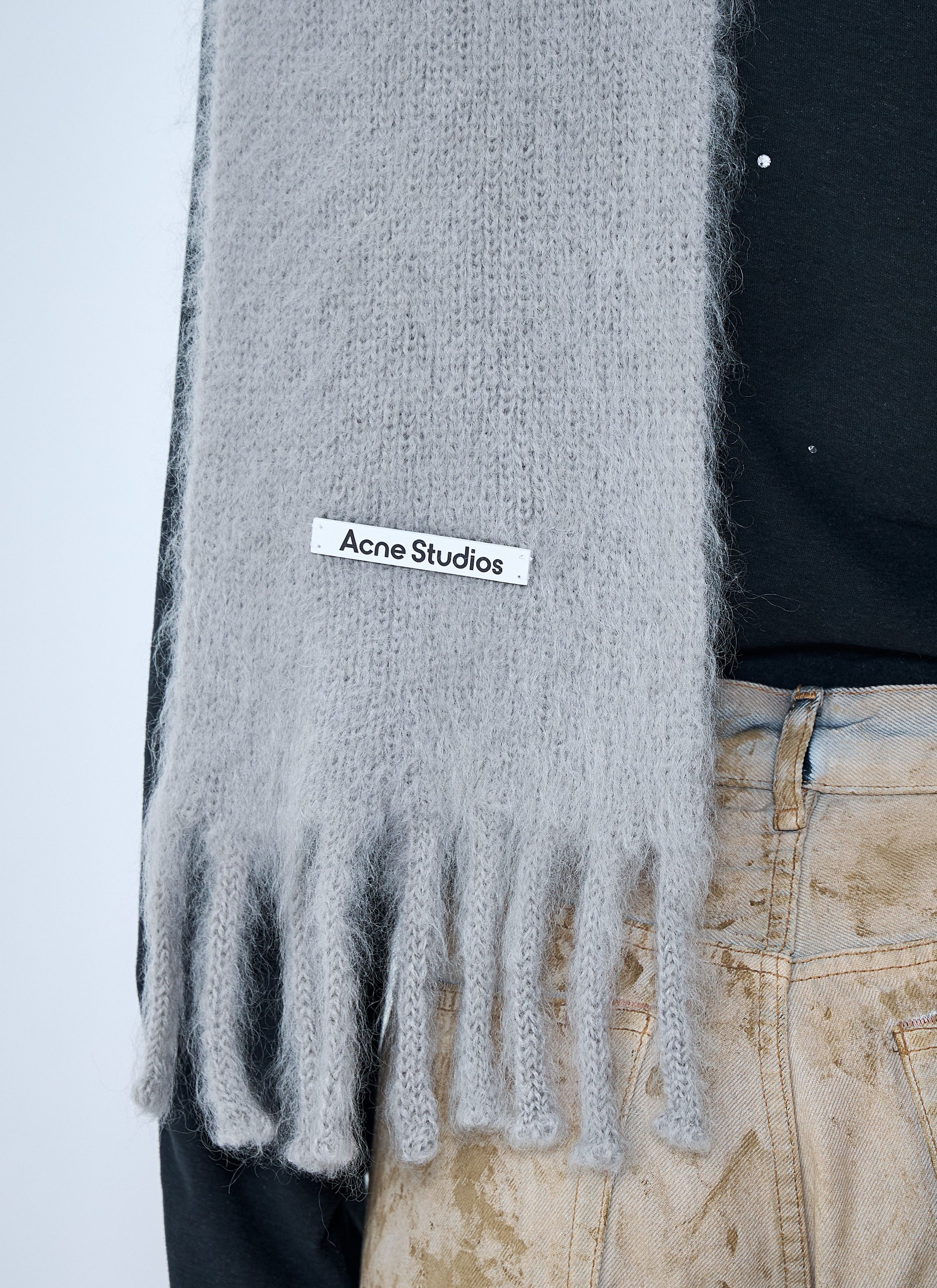 Acne Studios Fringed Wool Scarf Size ONE SIZE - 4 Thumbnail