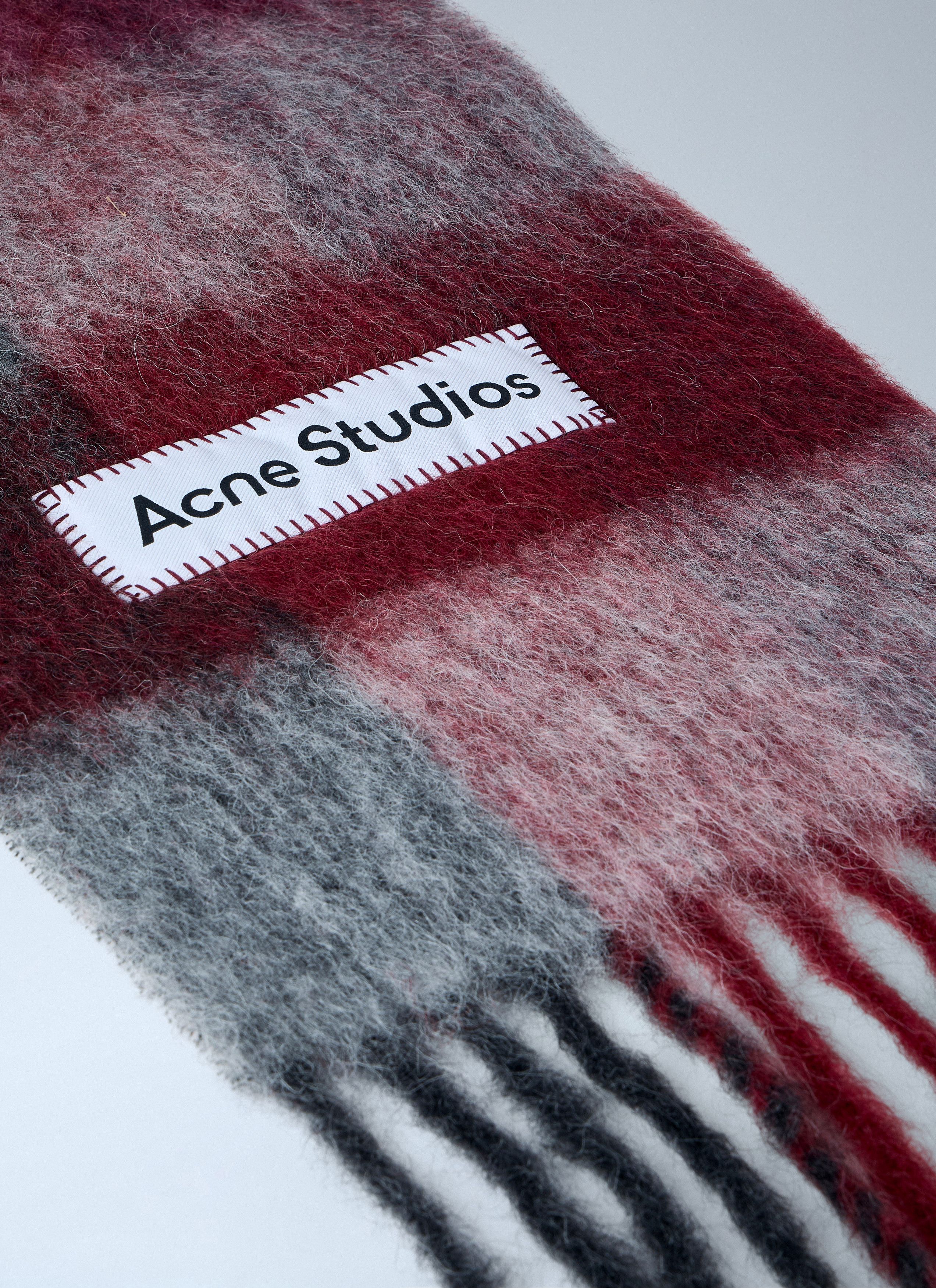 Acne Studios Wool-Blend Fringed Scarf Size ONE SIZE - 3 Thumbnail