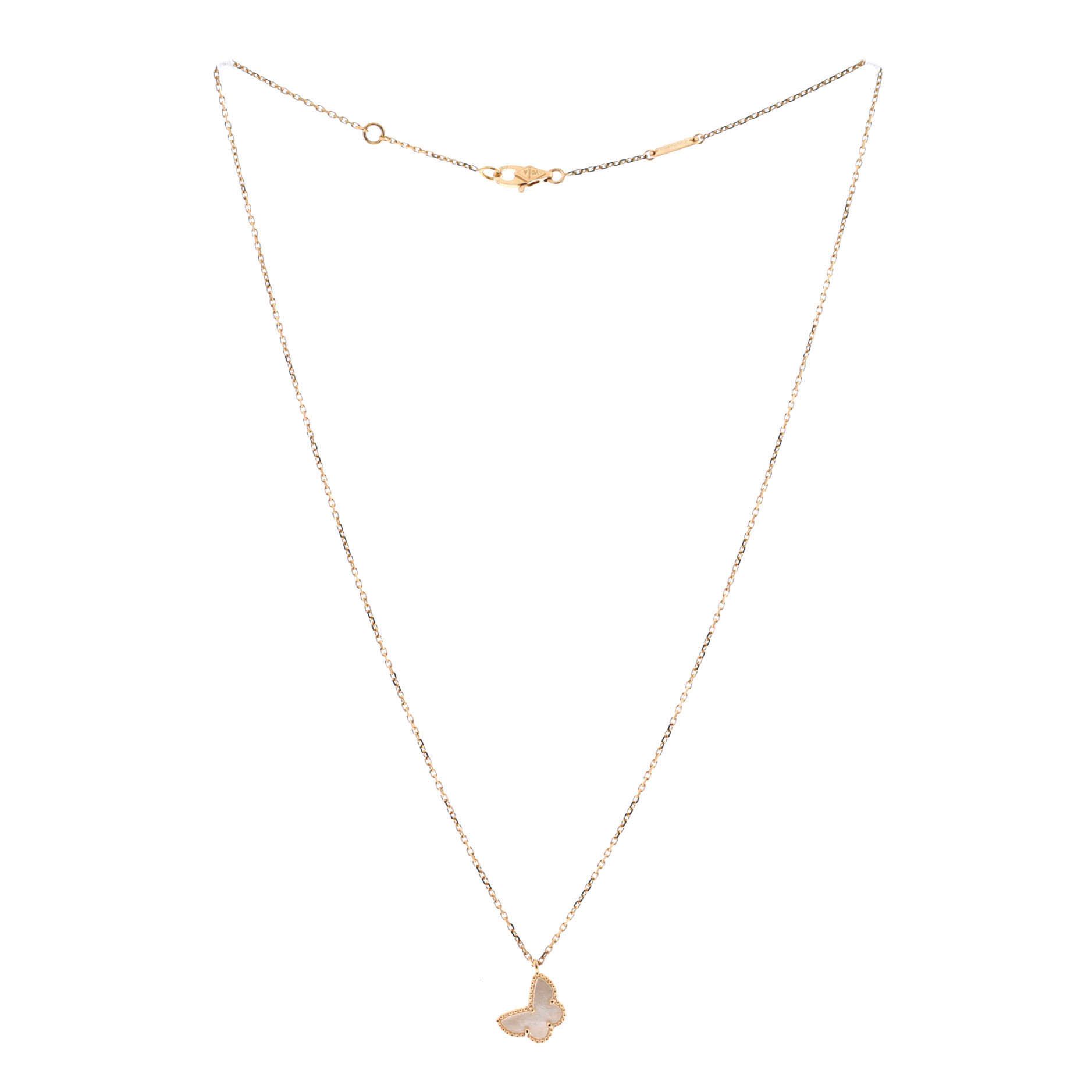 Van Cleef & Arpels Sweet Alhambra Butterfly Pendant Necklace 18K Yellow Gold an Size ONE SIZE - 2 Thumbnail