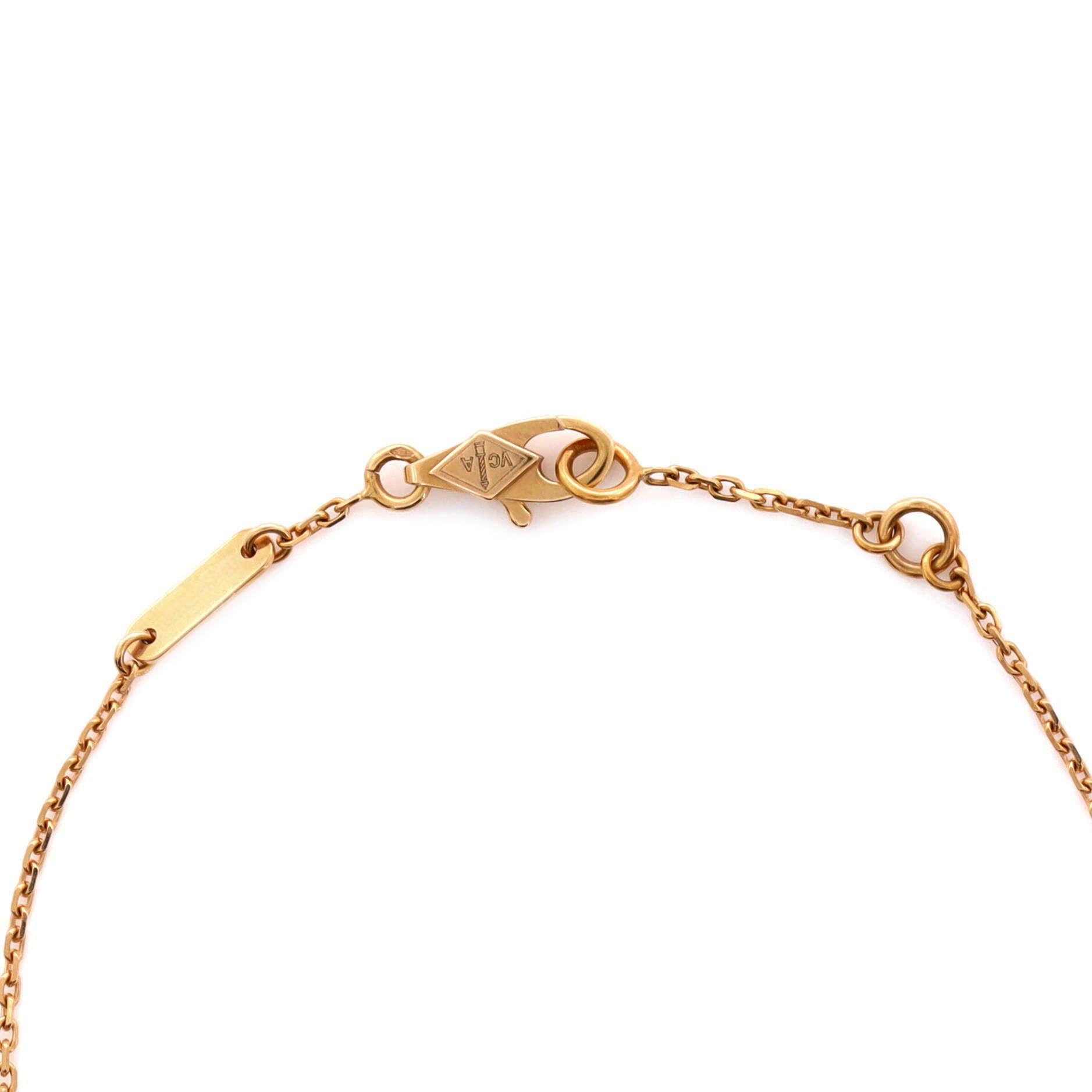 Van Cleef & Arpels Sweet Alhambra Bracelet 18K Rose Gold and Carnelian Size ONE SIZE - 2 Thumbnail
