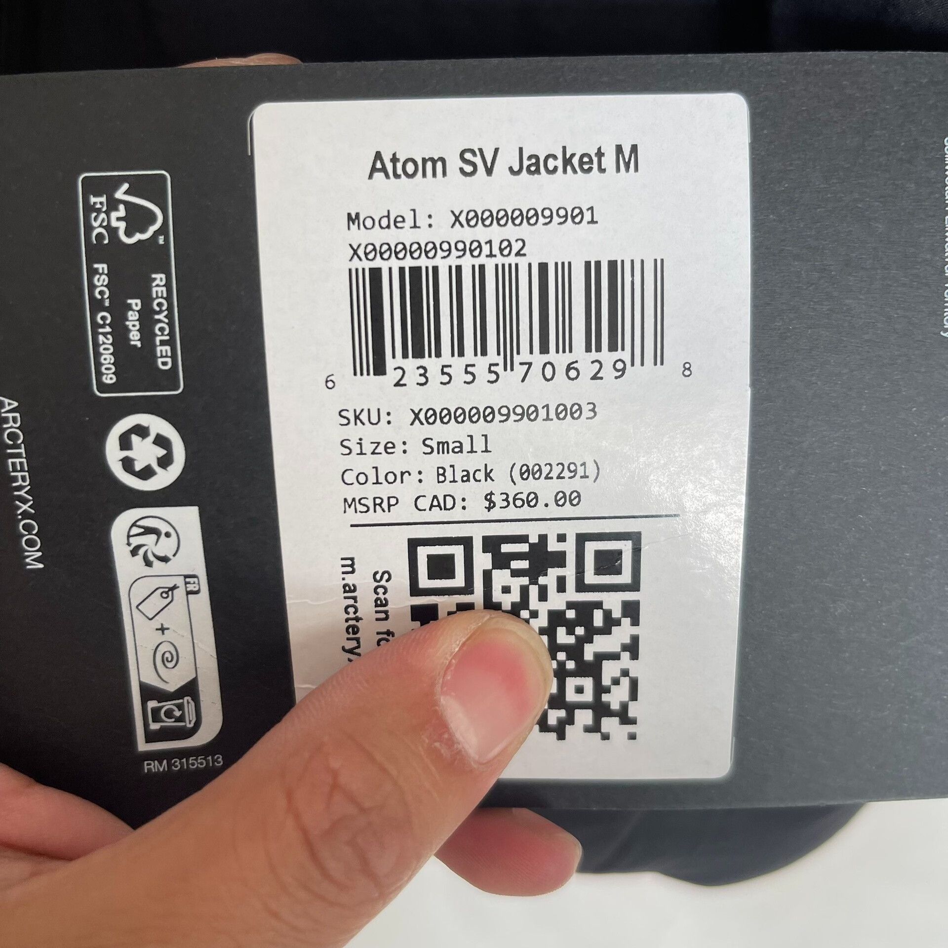 Arc'teryx Arcteryx Atom SV Jacket for Men and Women Size US S / EU 44-46 / 1 - 2 Thumbnail