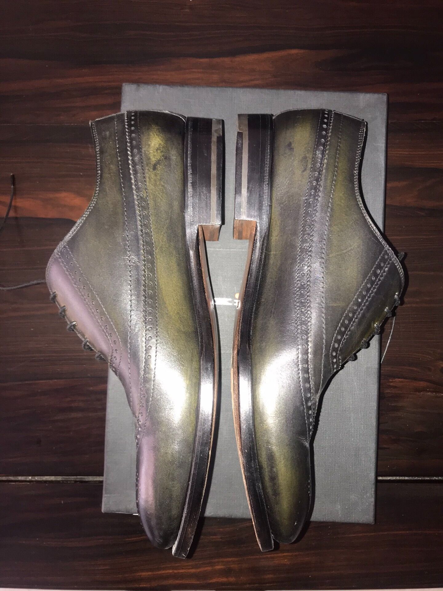 Santoni Handmade Italian Leather Dress Shoes Size US 8 / EU 41 - 4 Thumbnail