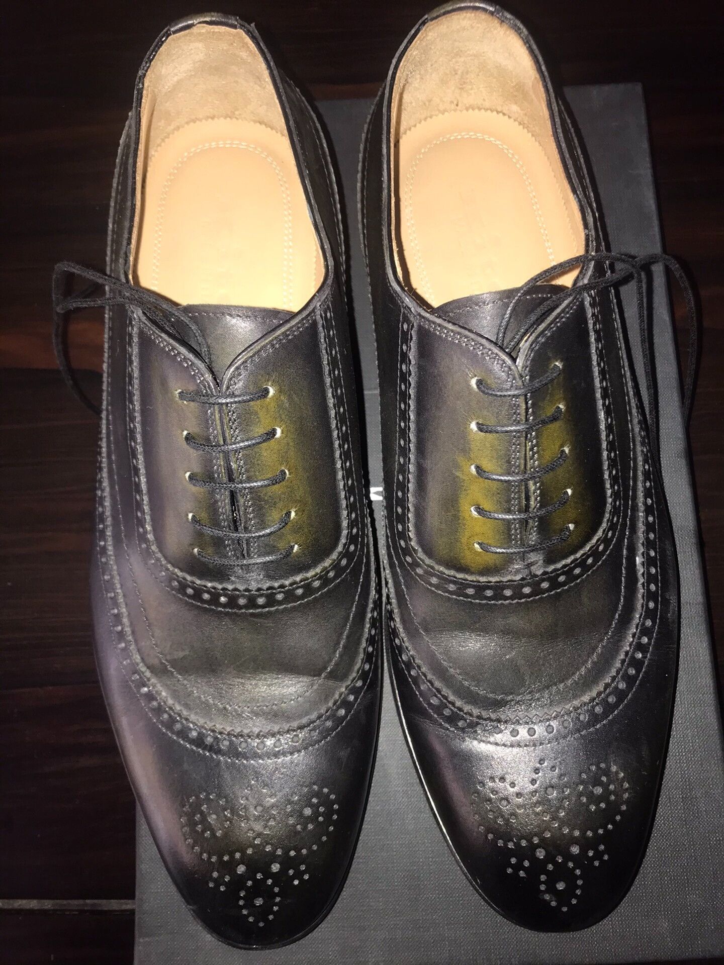 Santoni Handmade Italian Leather Dress Shoes Size US 8 / EU 41 - 2 Thumbnail