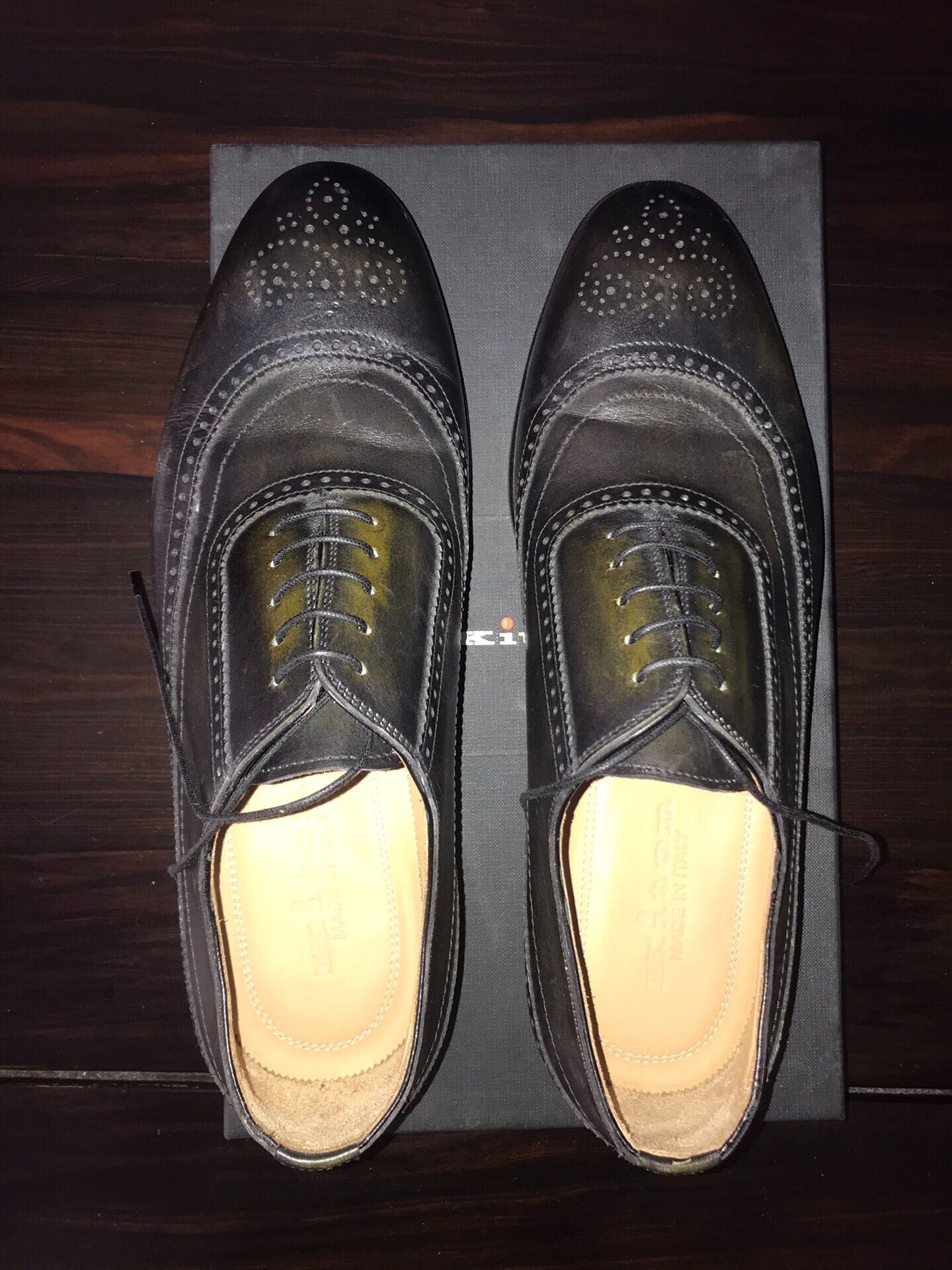 Santoni Handmade Italian Leather Dress Shoes Size US 8 / EU 41 - 3 Thumbnail