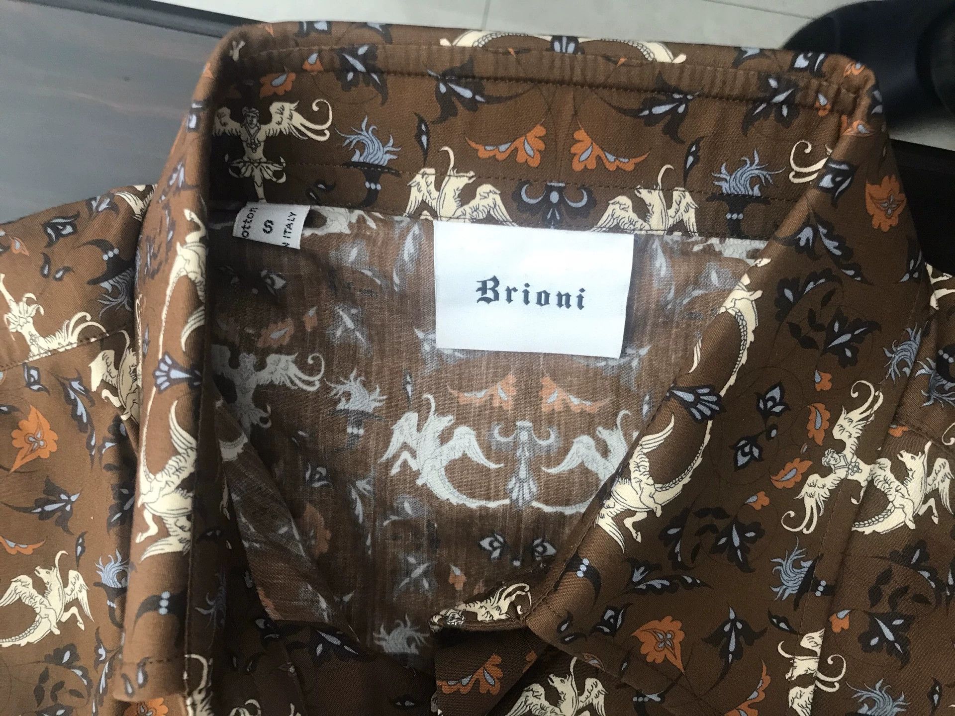 Brioni Italian Brioni Floral Pattern Shirt Size US S / EU 44-46 / 1 - 3 Thumbnail