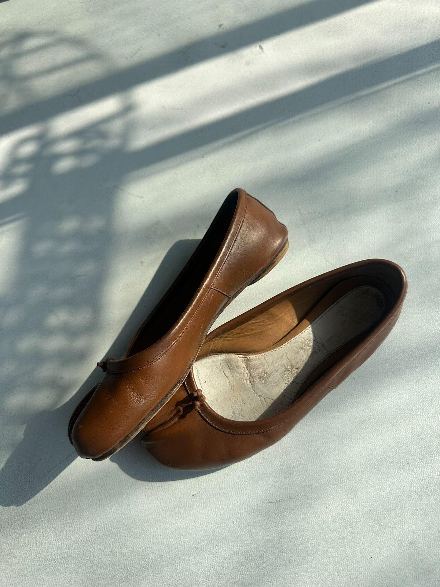 Maison Margiela Maison Margiela Tabi Leather Ballet Flats Size US 4 / IT 34 - 2 Thumbnail