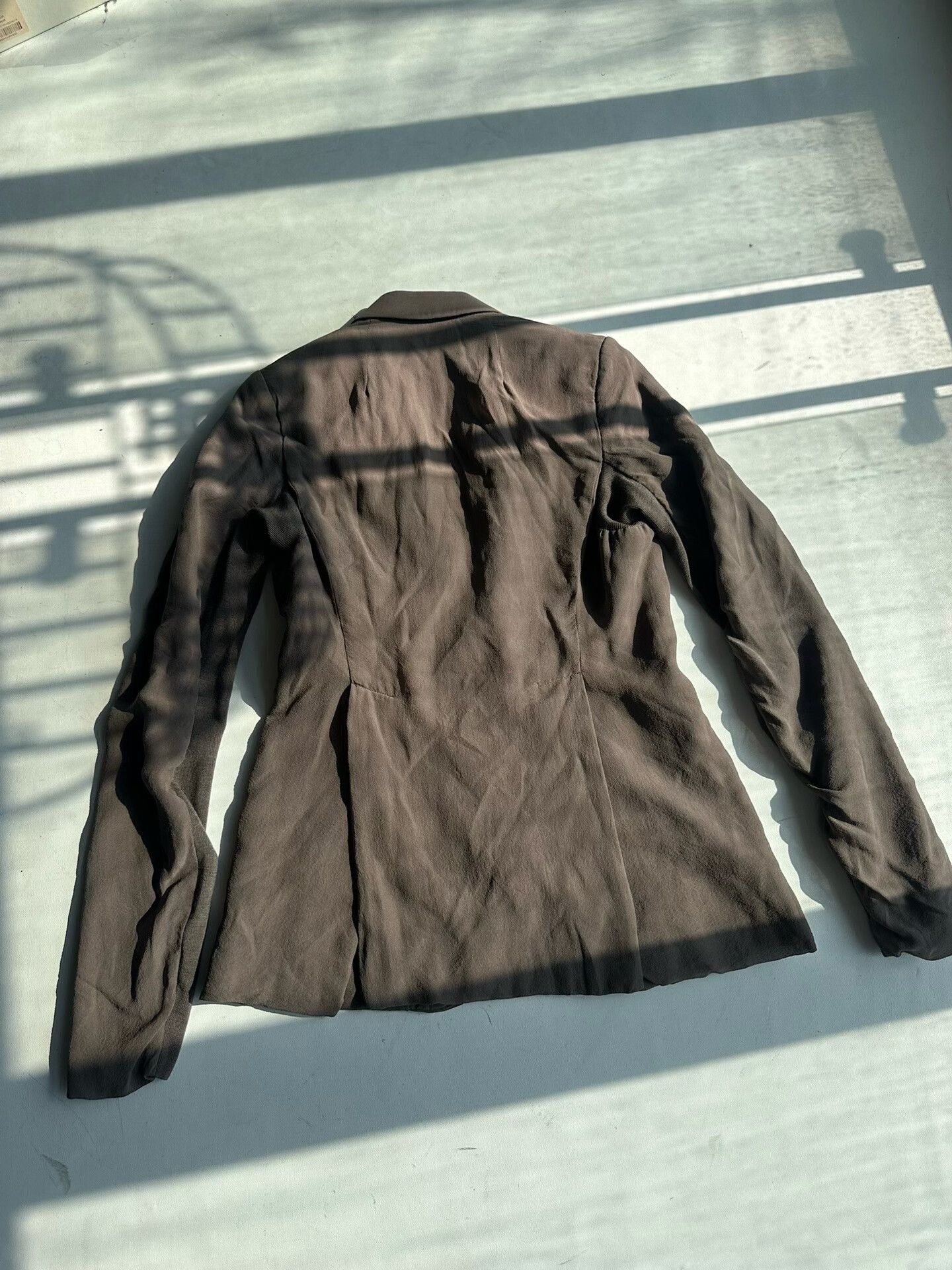 Rick Owens Rick Owens Pleated Satin Blazer Jacket Size US XS / EU 42 / 0 - 2 Thumbnail
