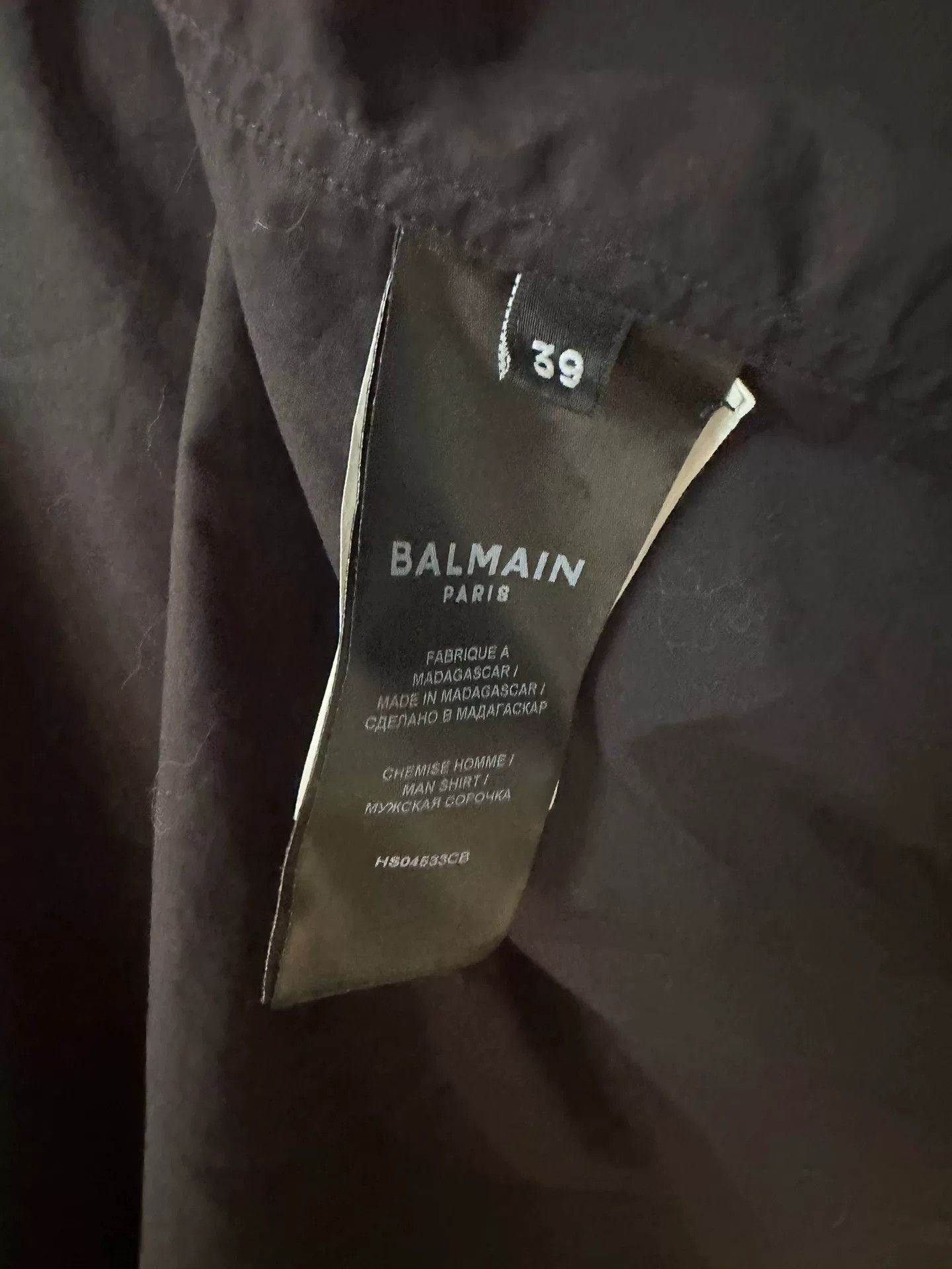 Balmain Balmain Black Long Sleeve Shirt Size US M / EU 48-50 / 2 - 4 Thumbnail