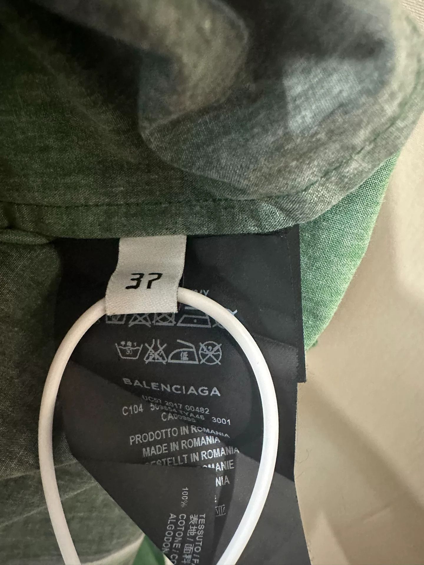 Balenciaga Balenciaga Green Dragon Print Shirt Size US M / EU 48-50 / 2 - 3 Thumbnail
