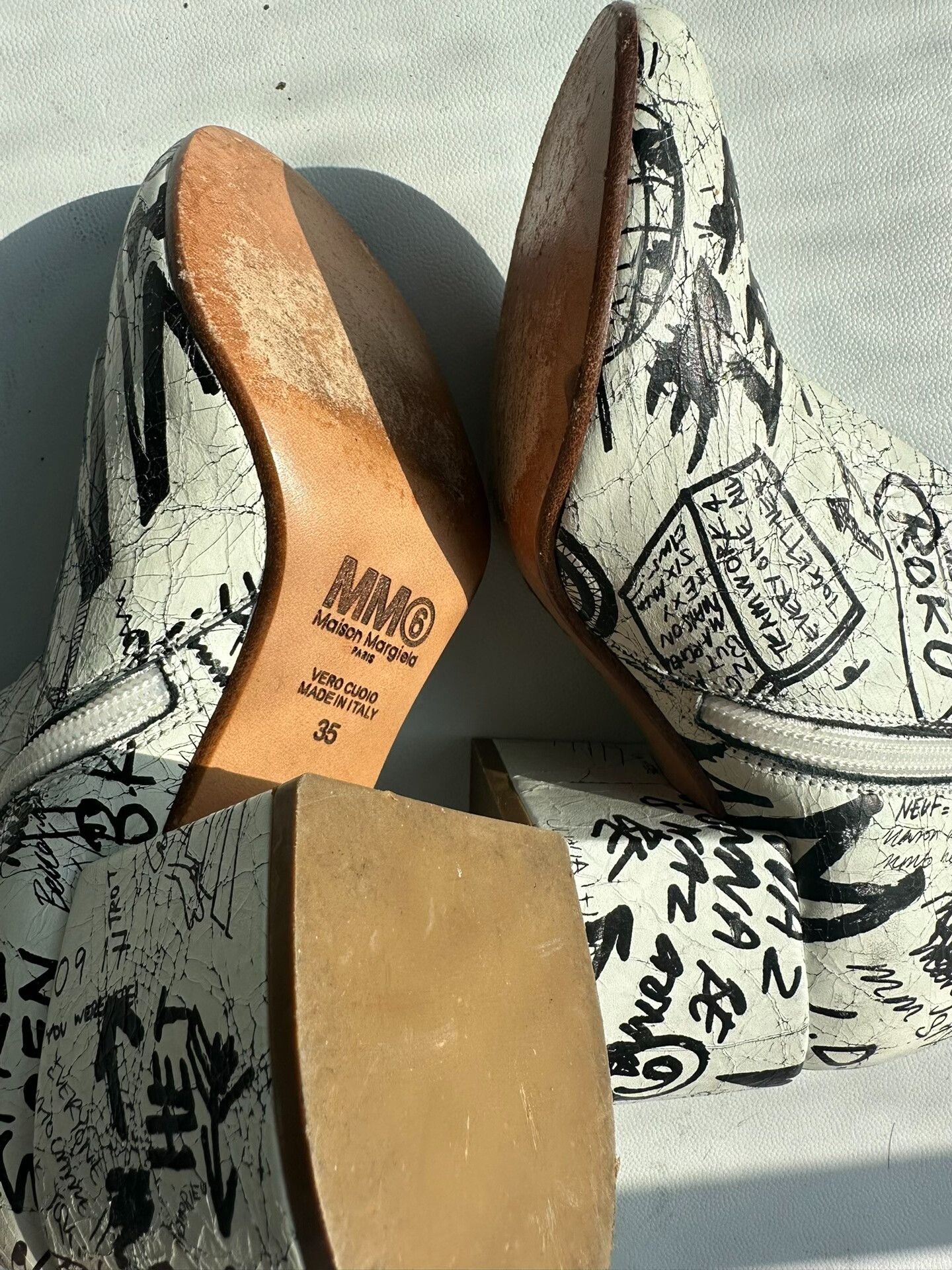 Maison Margiela Maison Margiela MM6 Graffiti Boots Size US 4 / IT 34 - 3 Thumbnail