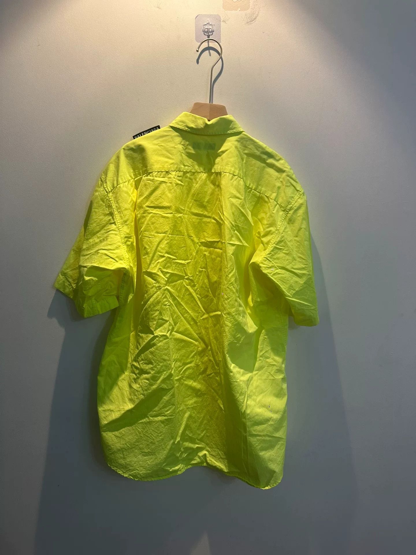Balenciaga Balenciaga Fluorescent Green Short Sleeve Shirt Size US S / EU 44-46 / 1 - 2 Thumbnail