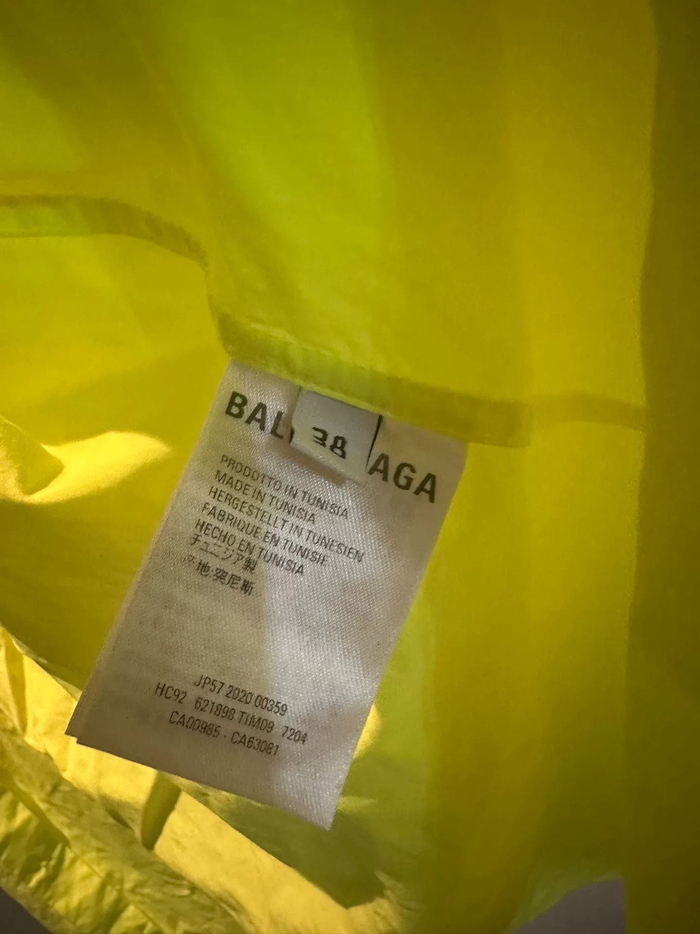 Balenciaga Balenciaga Fluorescent Green Short Sleeve Shirt Size US S / EU 44-46 / 1 - 4 Thumbnail