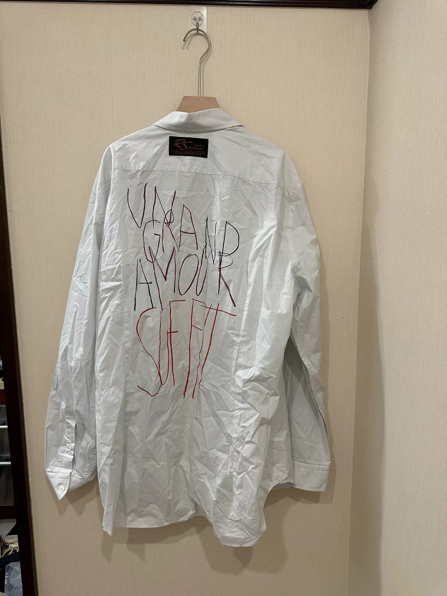 Raf Simons Raf Simons Graffiti White Shirt Size US M / EU 48-50 / 2 - 2 Thumbnail