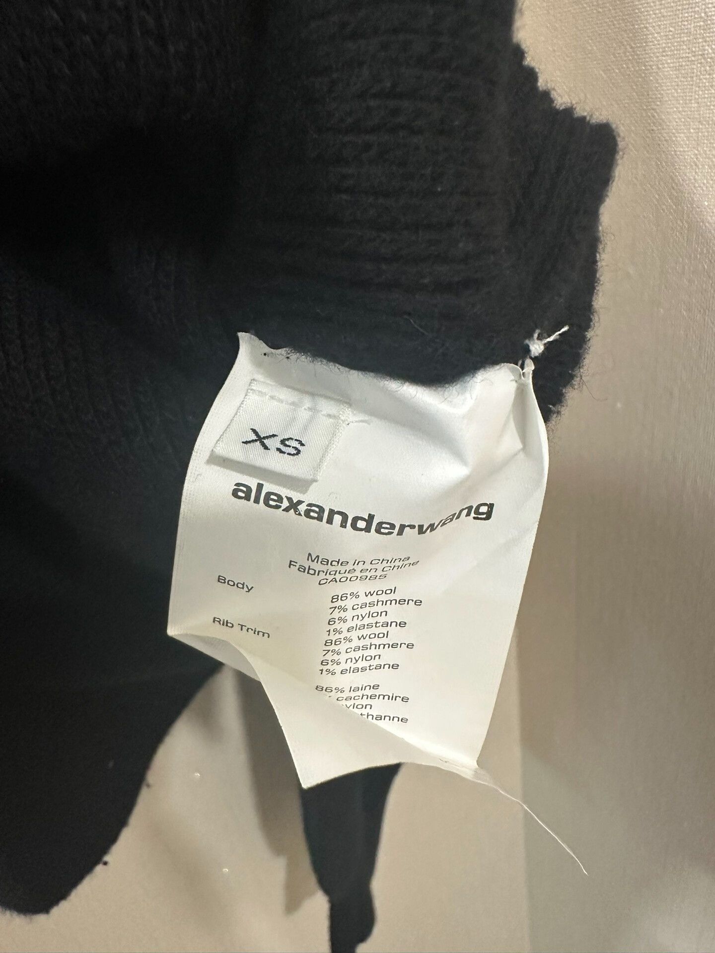 T by Alexander Wang Alexander Wang Chain Sweater in Black Size XS / US 0-2 / IT 36-38 - 2 Thumbnail