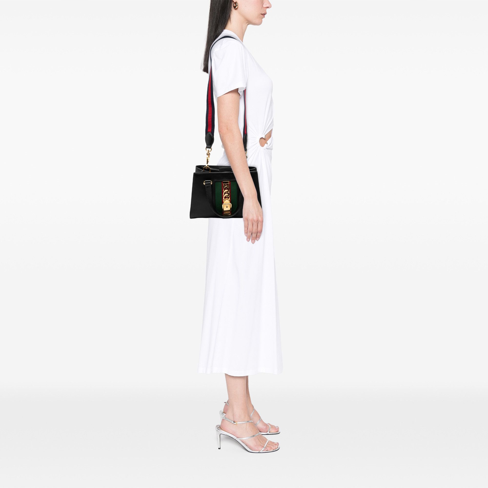 Gucci Gucci Leather Sylvie Web Top Handle Satchel Size ONE SIZE - 7 Thumbnail
