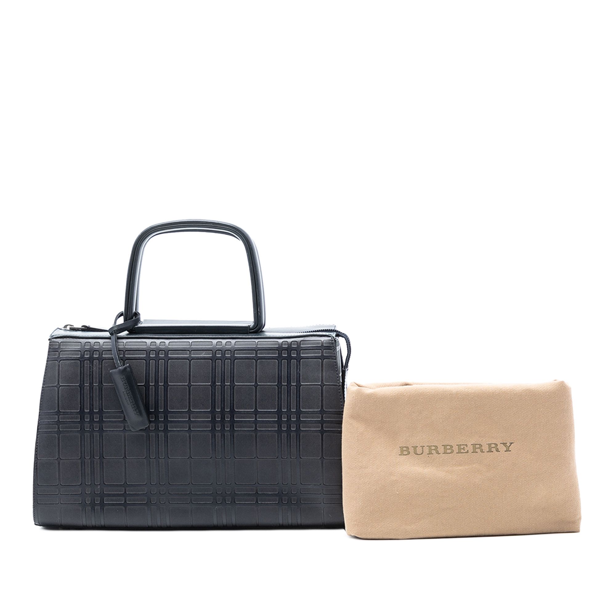 Burberry Burberry House Check Embossed Leather Handbag Size ONE SIZE - 7 Thumbnail