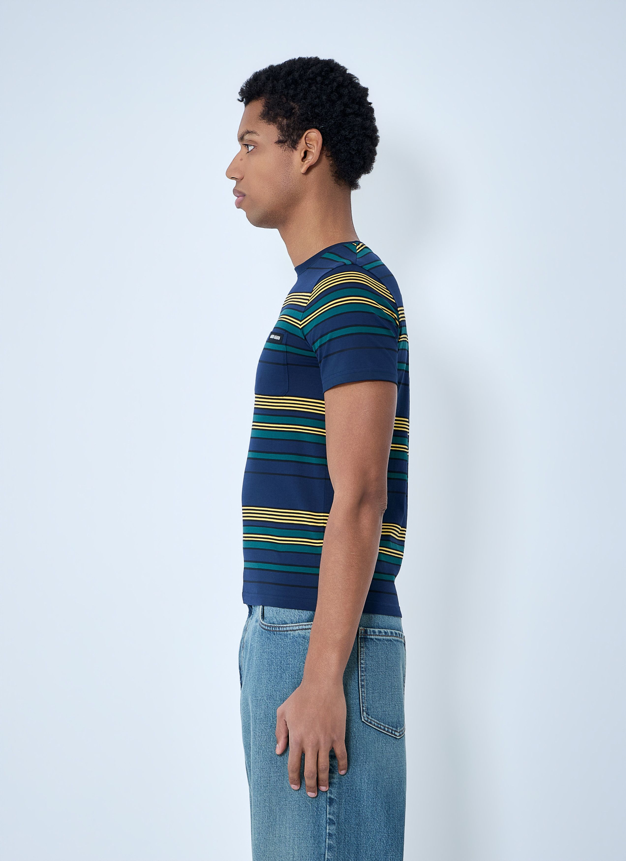 Miu Miu Striped Cotton Jersey T-Shirt Size US XL / EU 56 / 4 - 3 Thumbnail